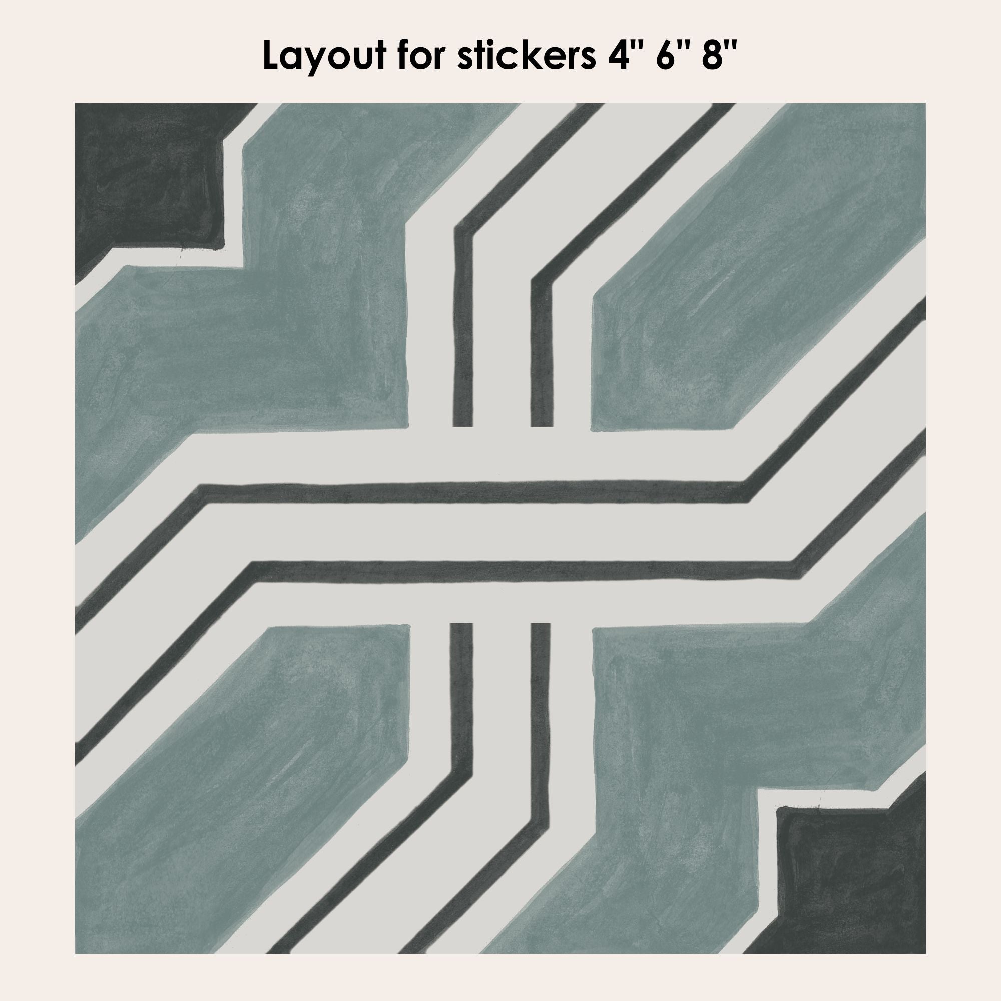 Lattice in Grey Vinyl Tile Sticker