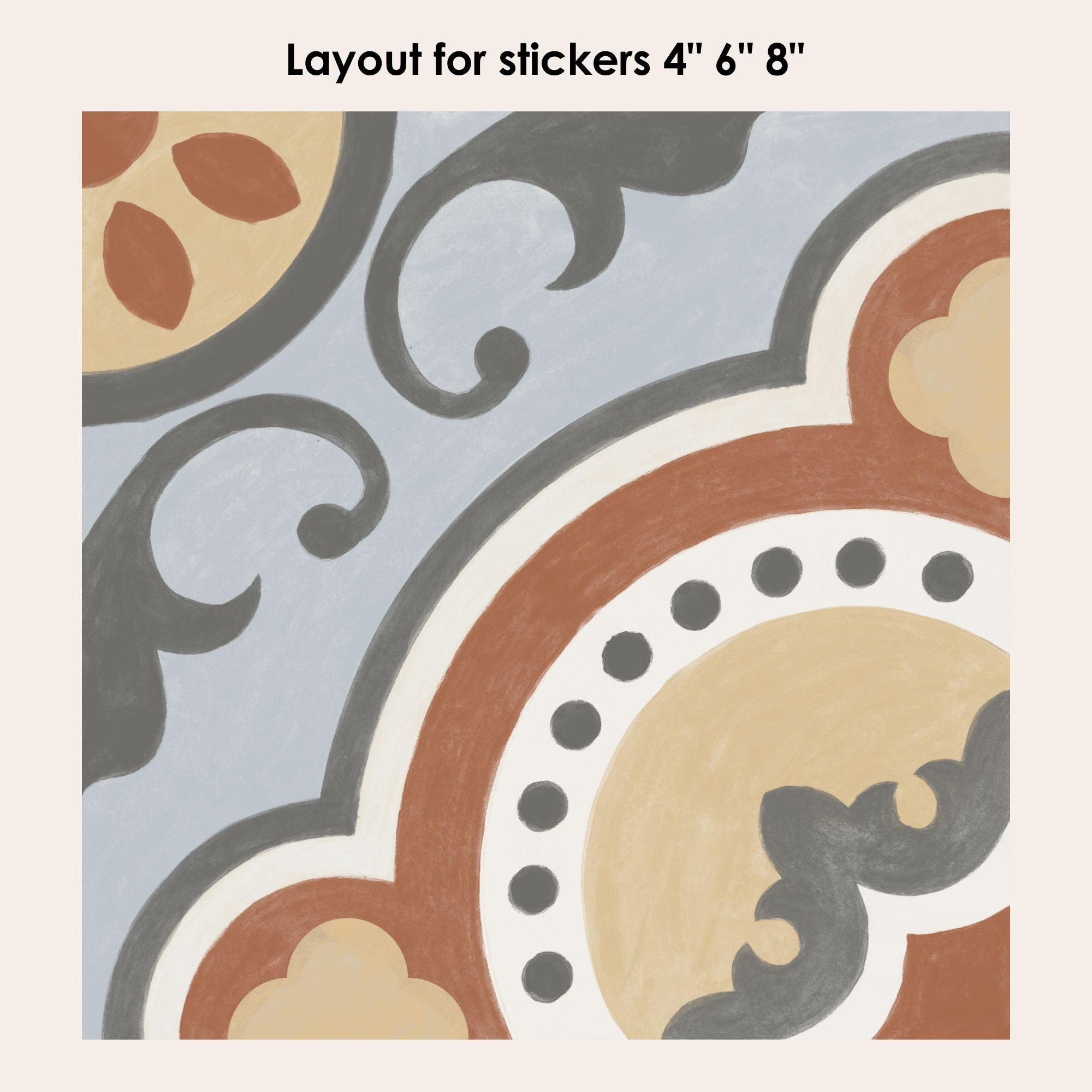 Seville in Grey Vinyl Tile Sticker