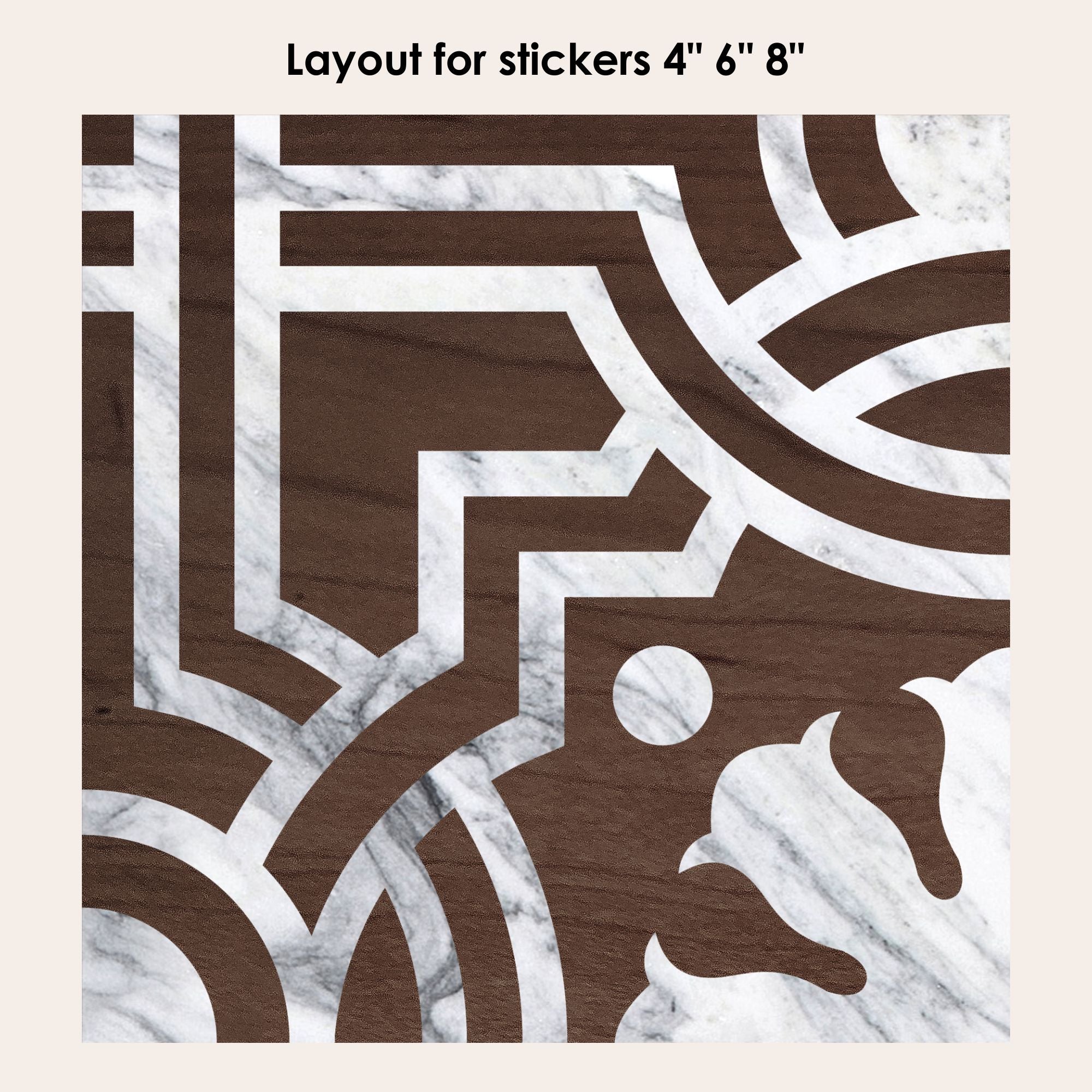 Agrigento Teak Vinyl Tile Sticker