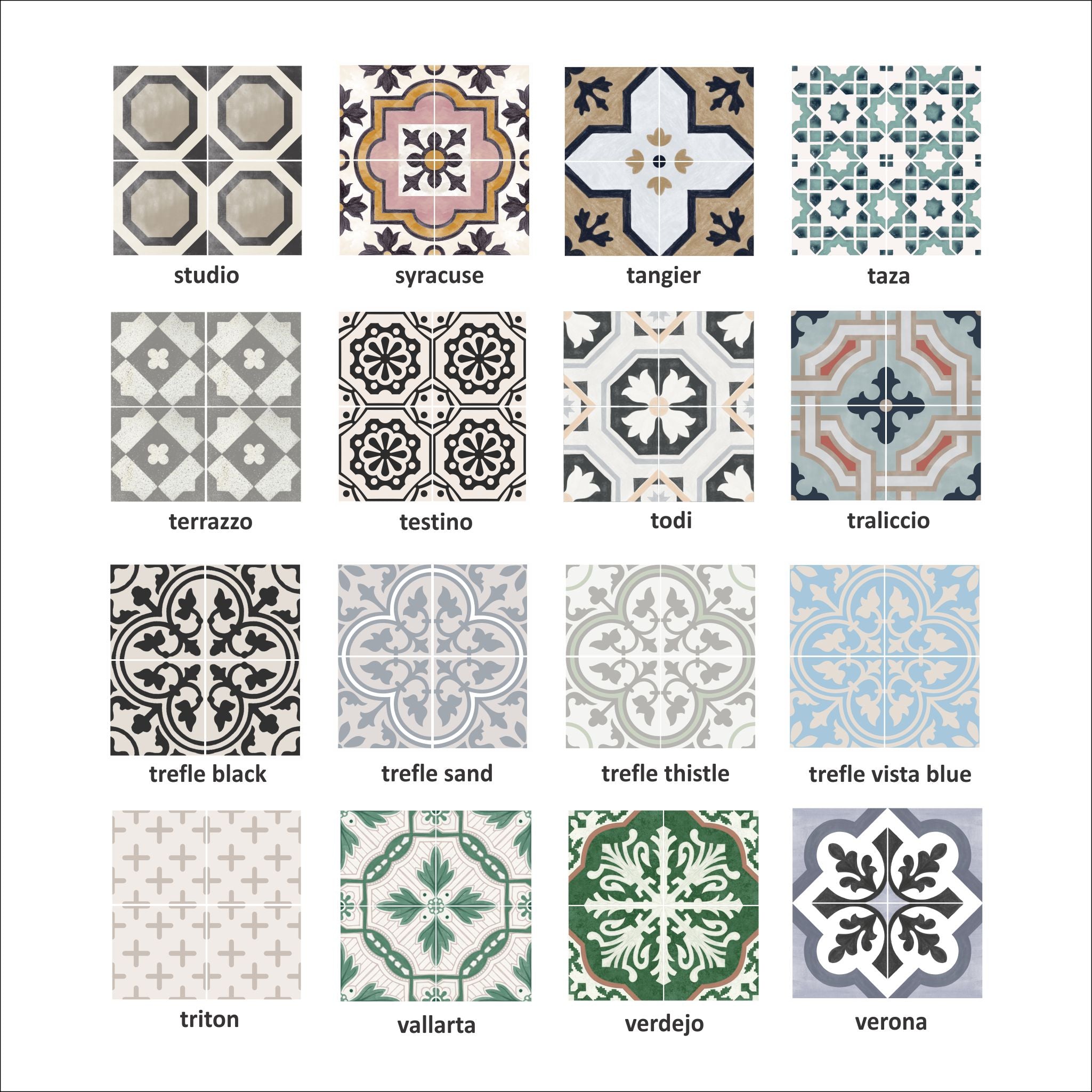 Tile Sticker Sample Bundle (set of 3 stickers)