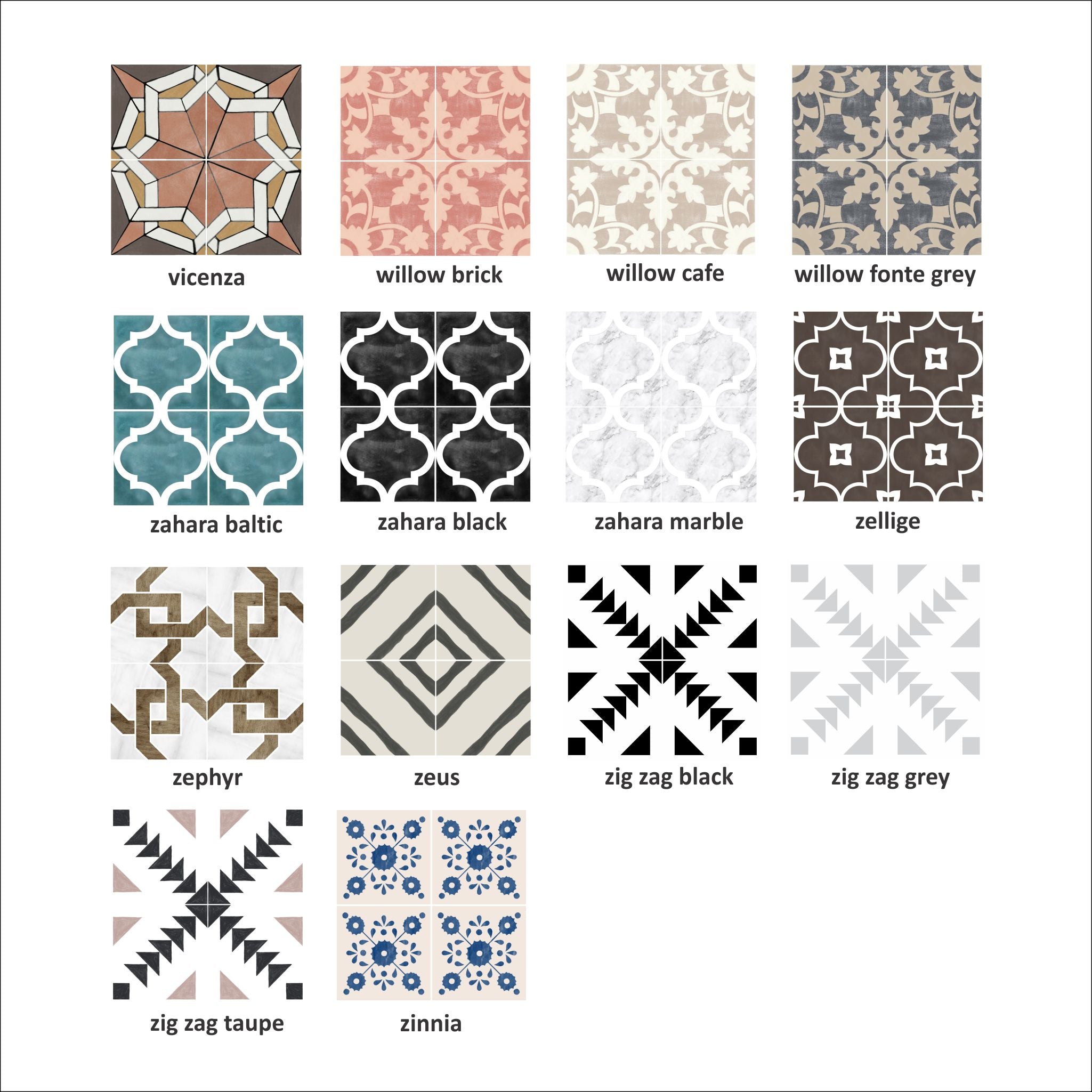 Tile Sticker Sample Bundle (set of 3 stickers)