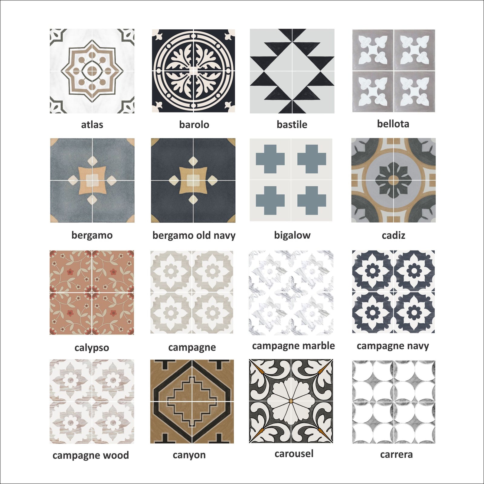 Tile Sticker Sample Bundle (set of 3 stickers)