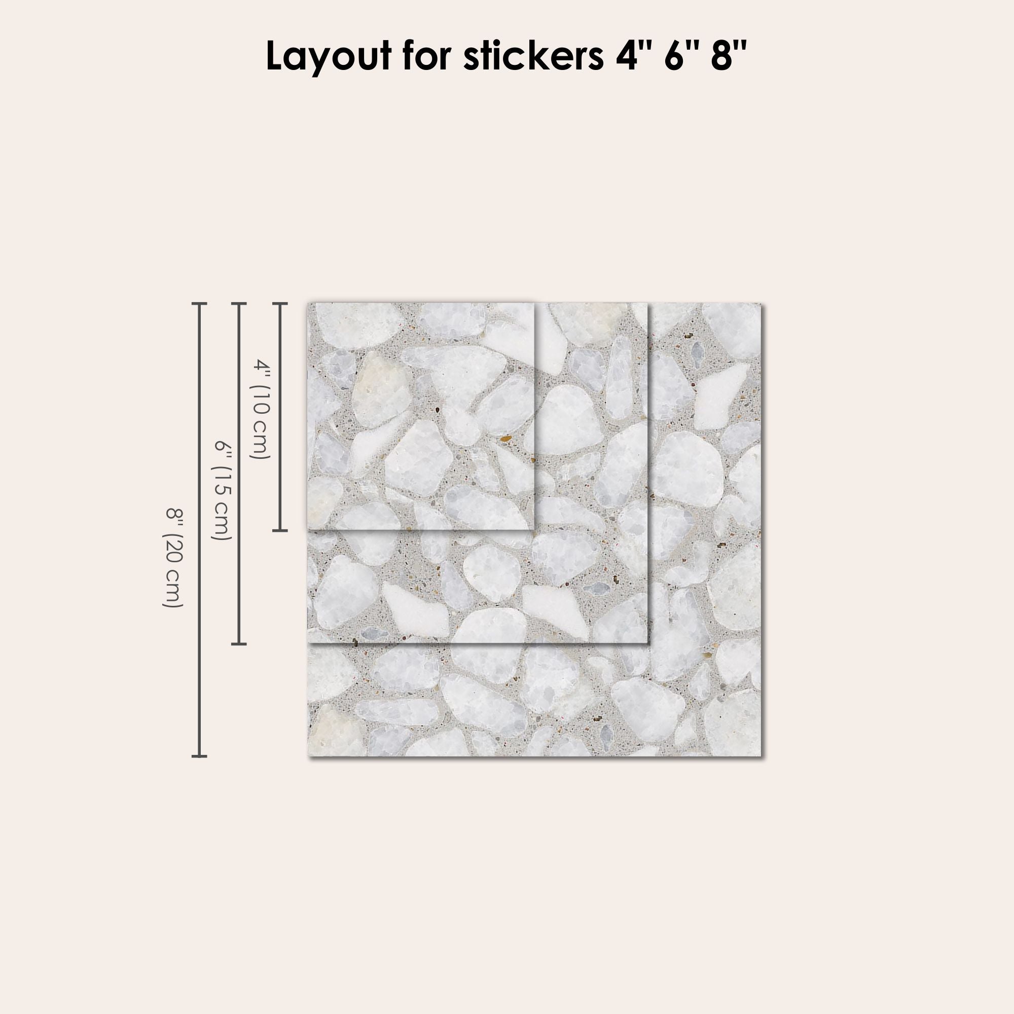 Terrazzo Grigio Vinyl Tile Sticker