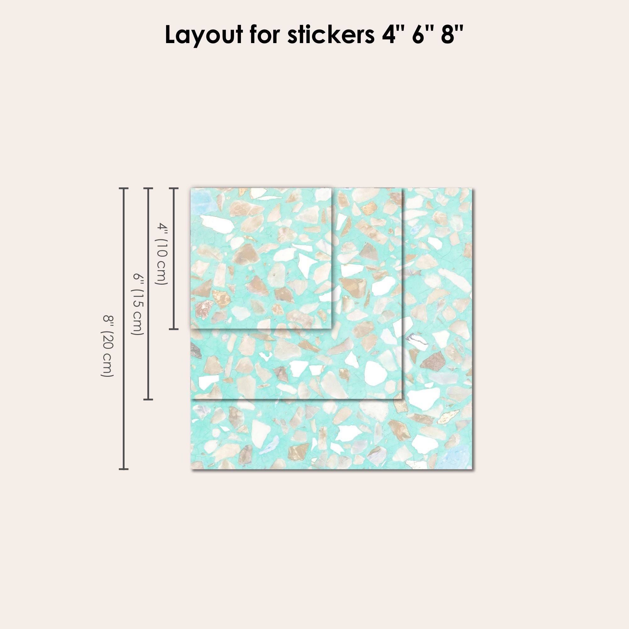 Terrazzo Mint Vinyl Tile Sticker