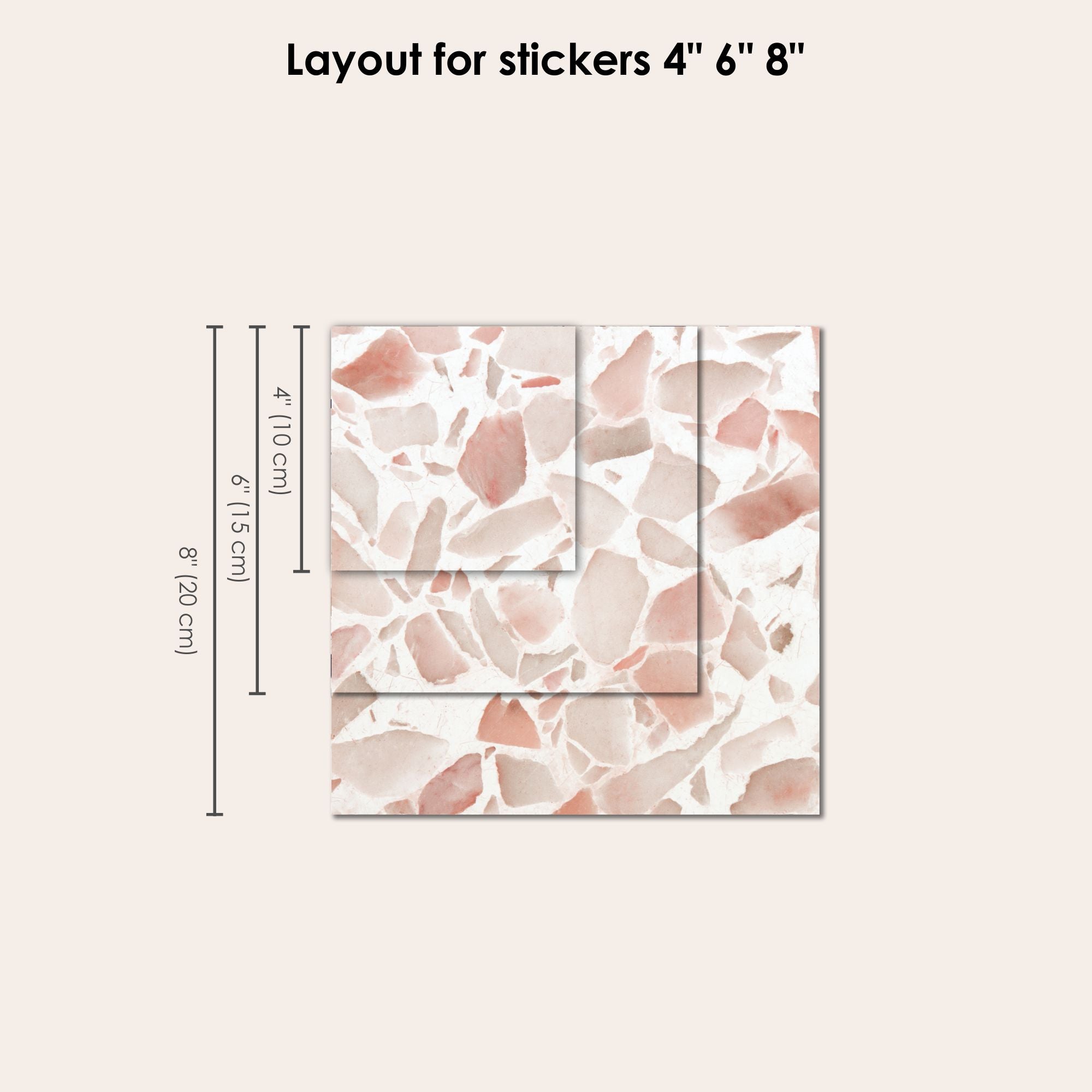 Terrazzo Blush Vinyl Tile Sticker