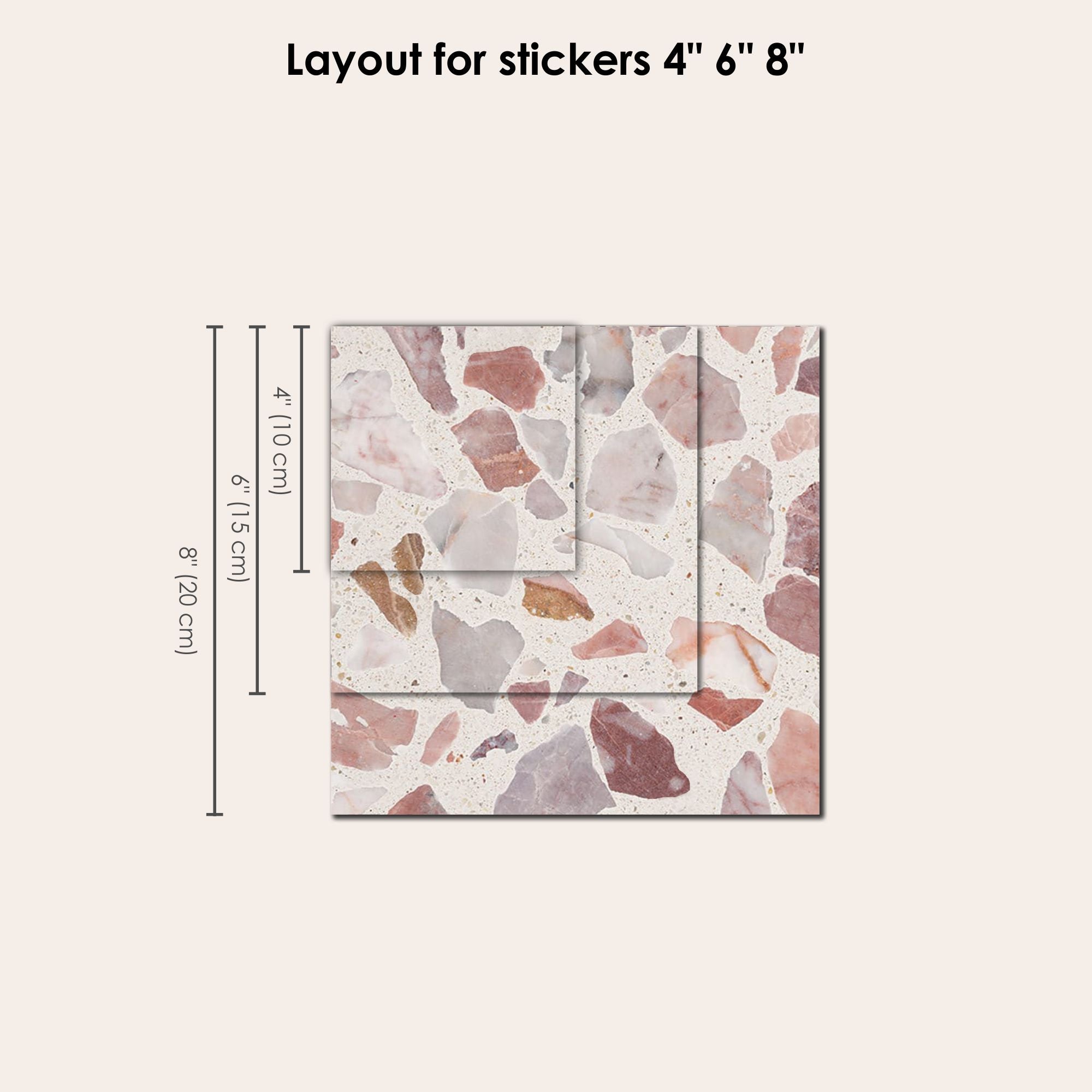 Terrazzo Clay Pink Vinyl Tile Sticker