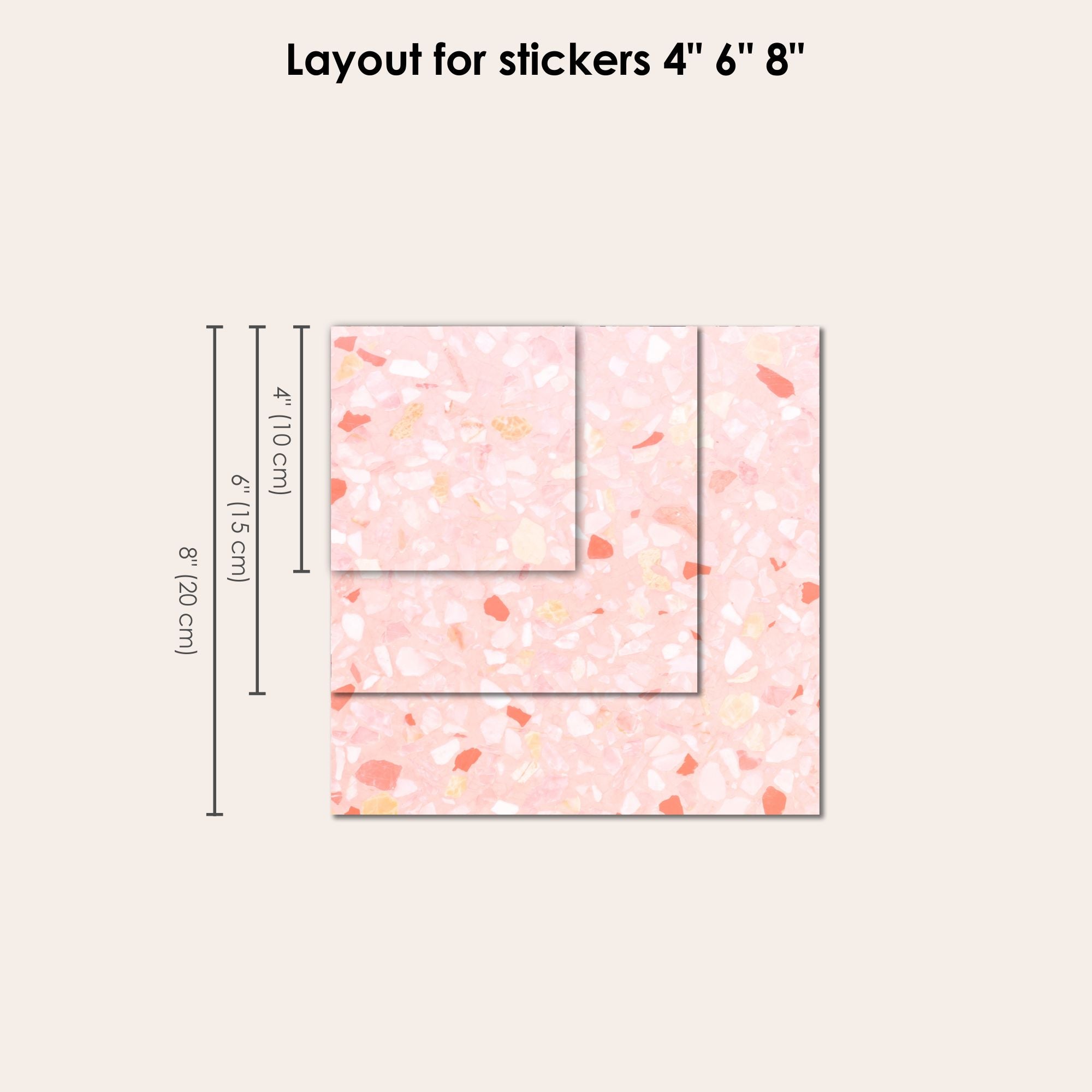 Terrazzo Rose Vinyl Tile Sticker