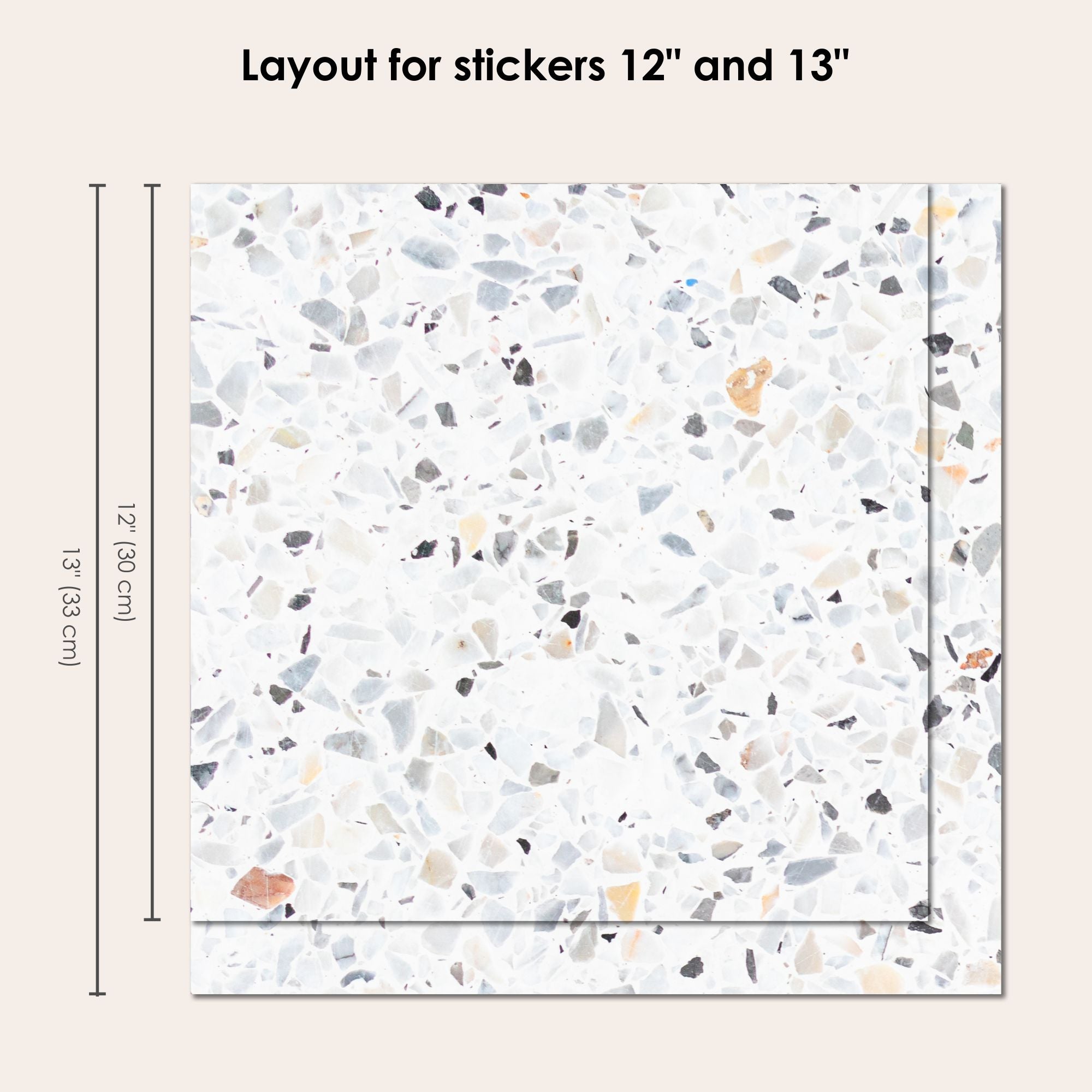 Terrazzo Beige Vinyl Tile Sticker