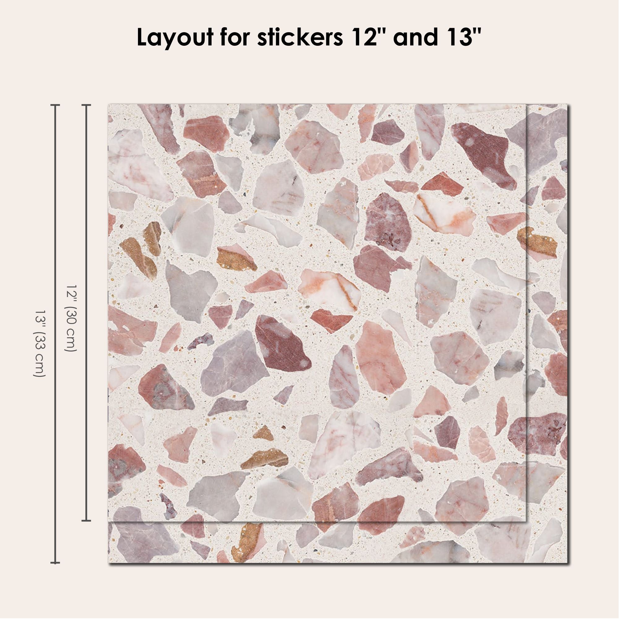 Terrazzo Clay Pink Vinyl Tile Sticker