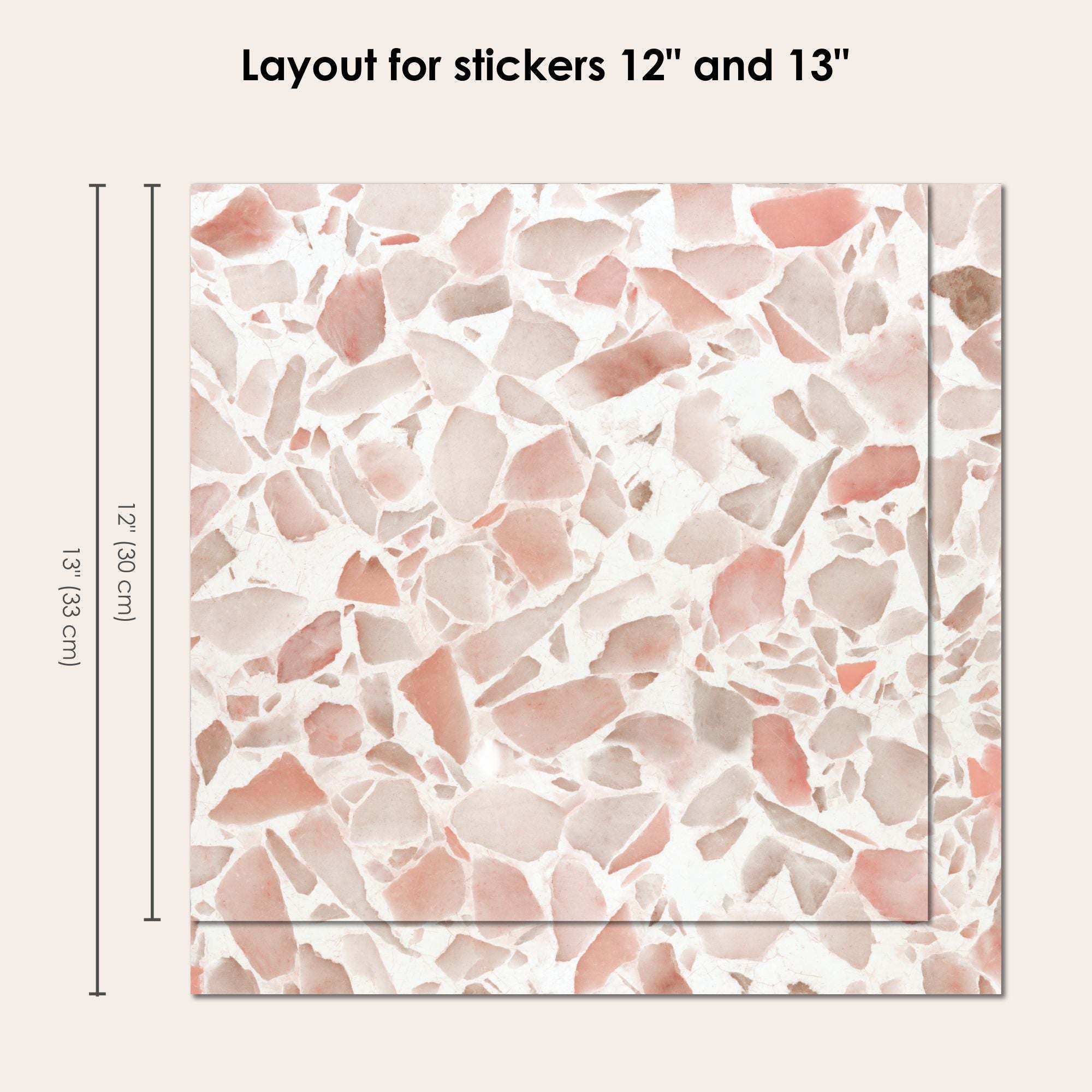 Terrazzo Blush Vinyl Tile Sticker