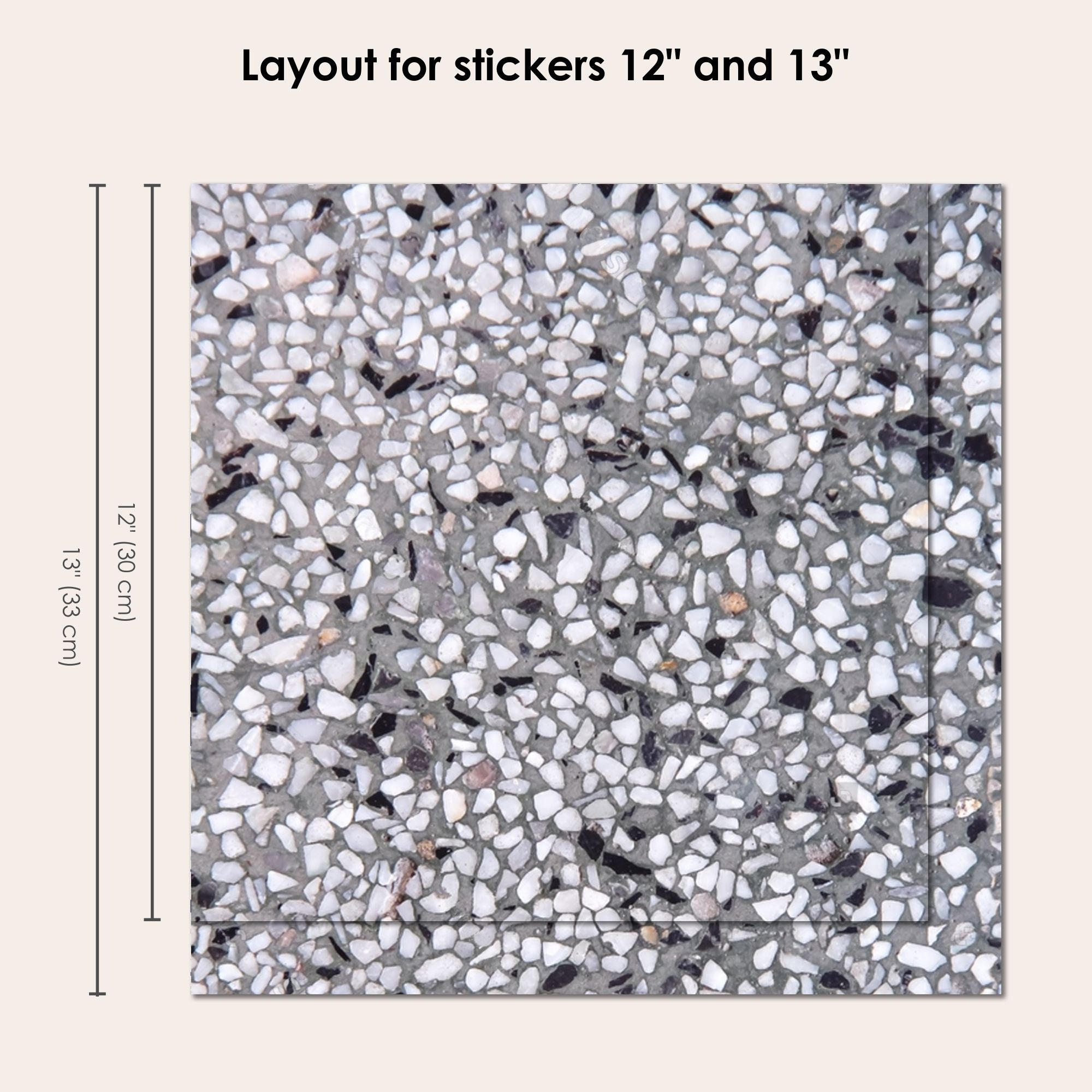 Terrazzo Charcoal Vinyl Tile Sticker