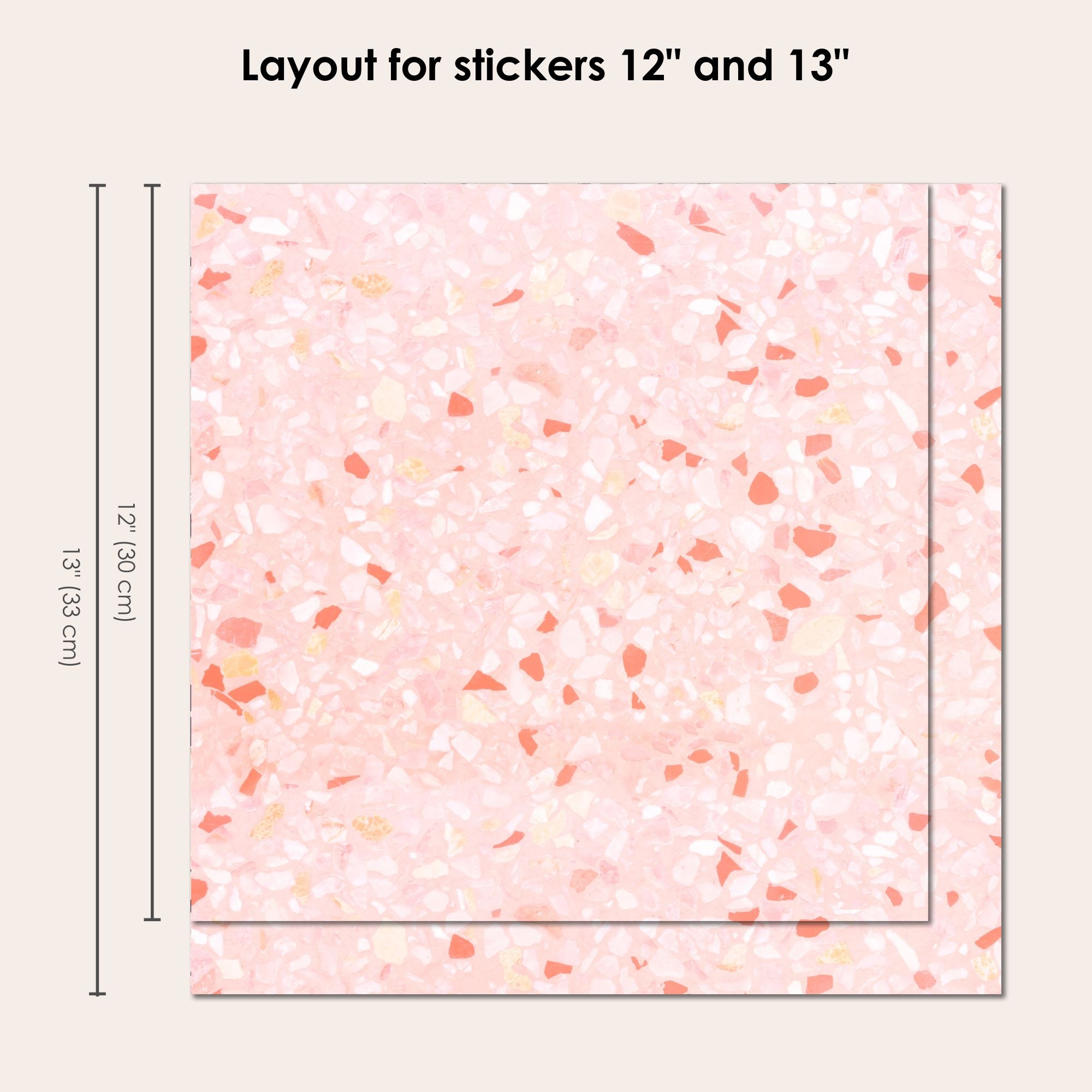 Terrazzo Rose Vinyl Tile Sticker