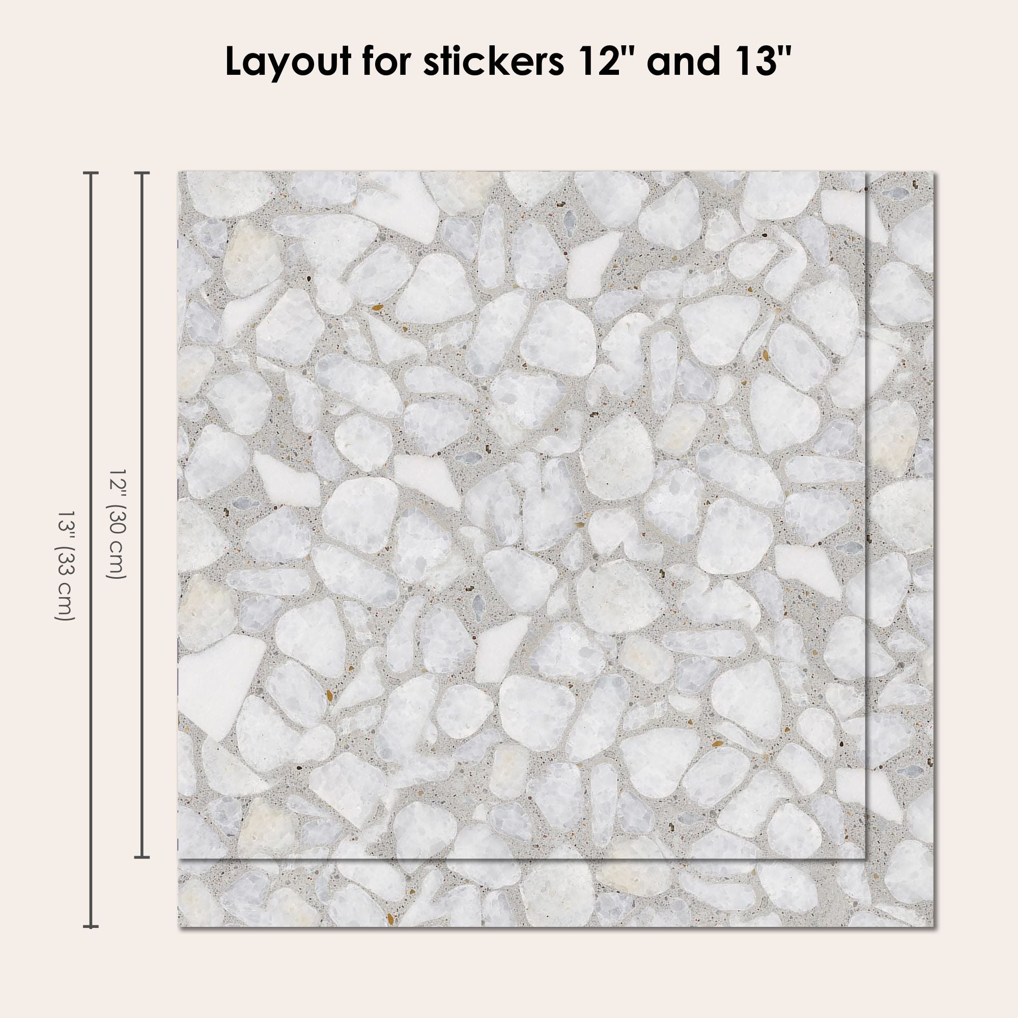 Terrazzo Grigio Vinyl Tile Sticker