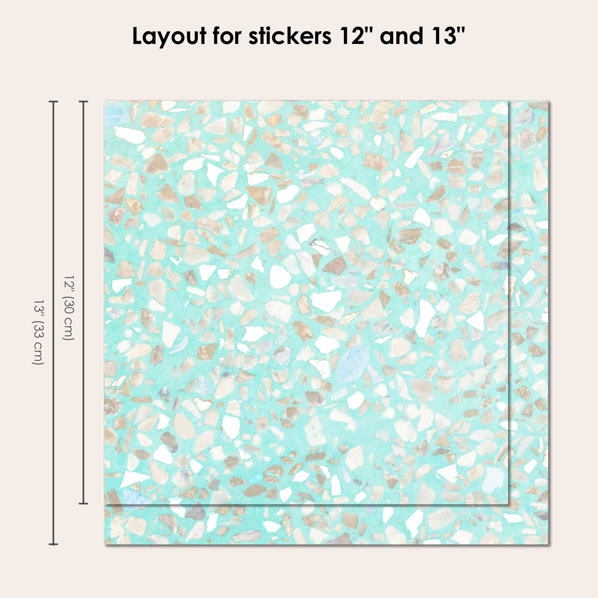 Terrazzo Mint Vinyl Tile Sticker