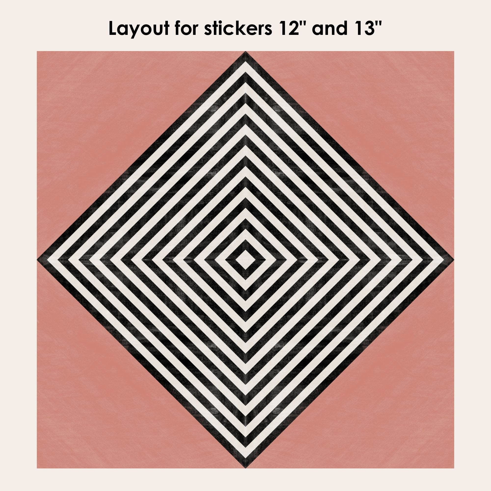 Piazza in Pink Vinyl Tile Sticker