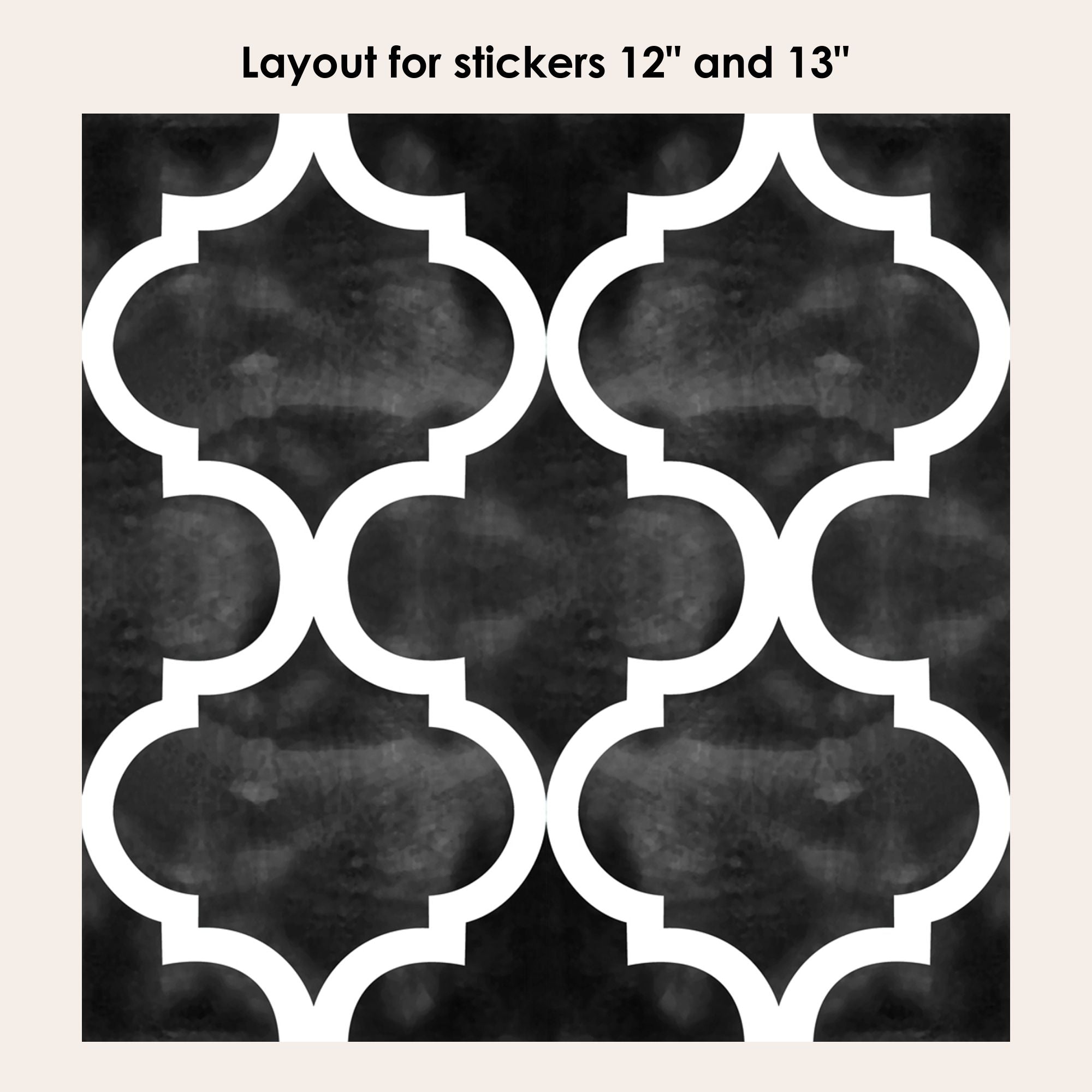 Zahara in Black Vinyl Tile Sticker