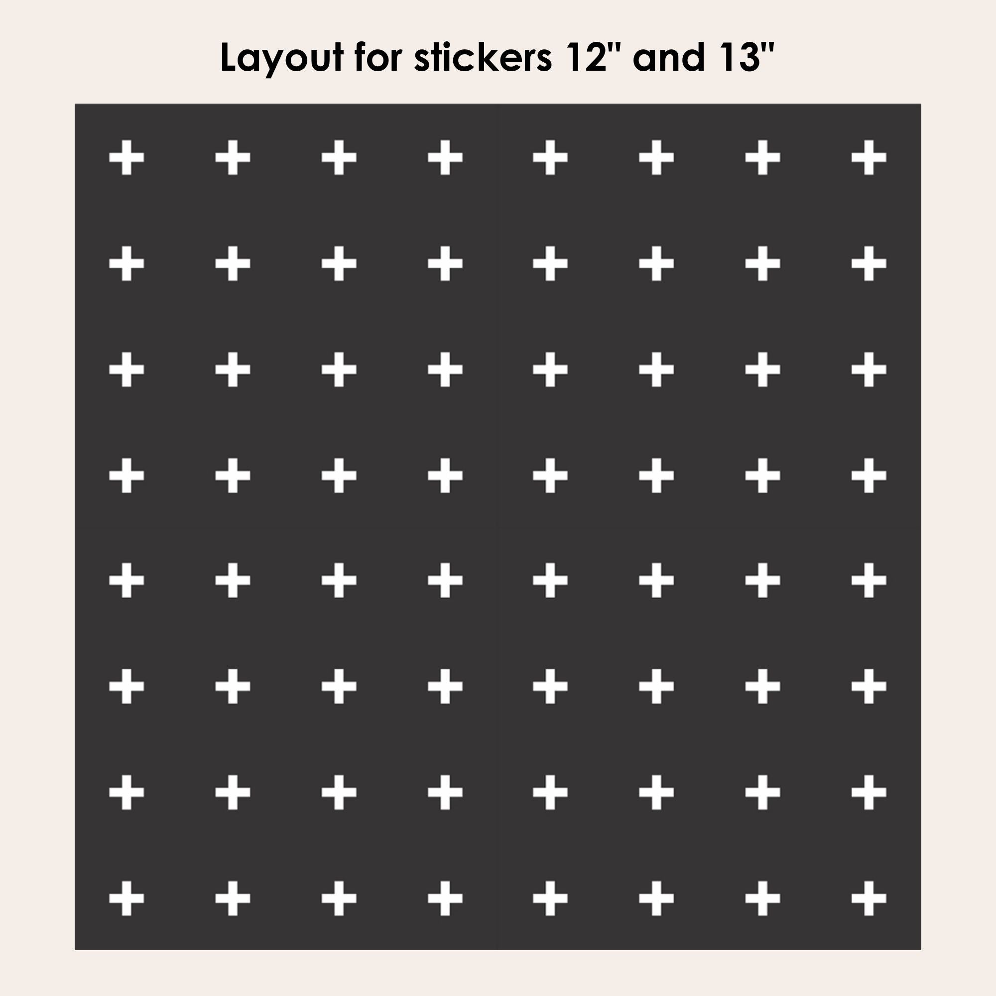 Mini Cross Vinyl Tile Sticker