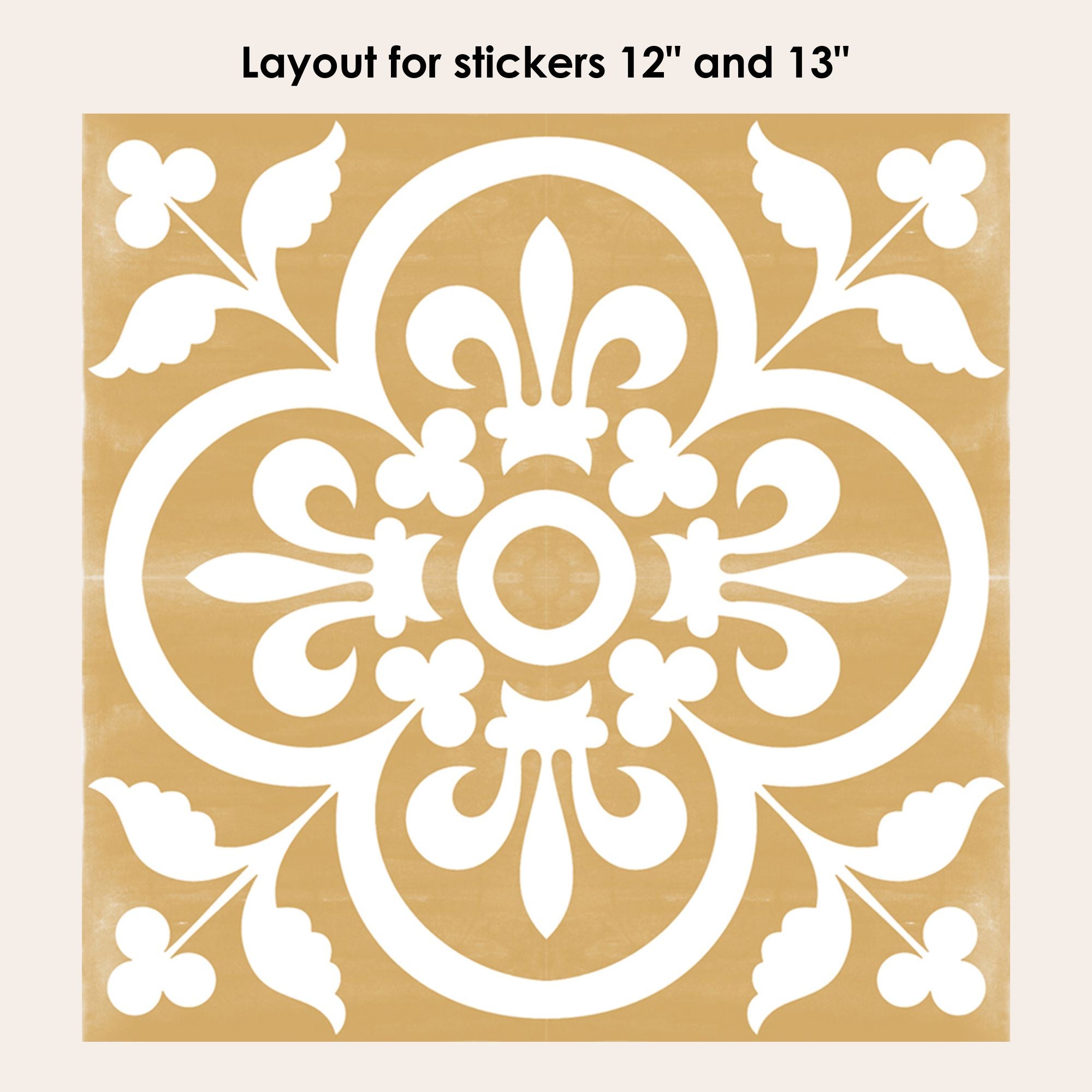 Corona in Golden Vinyl Tile Sticker
