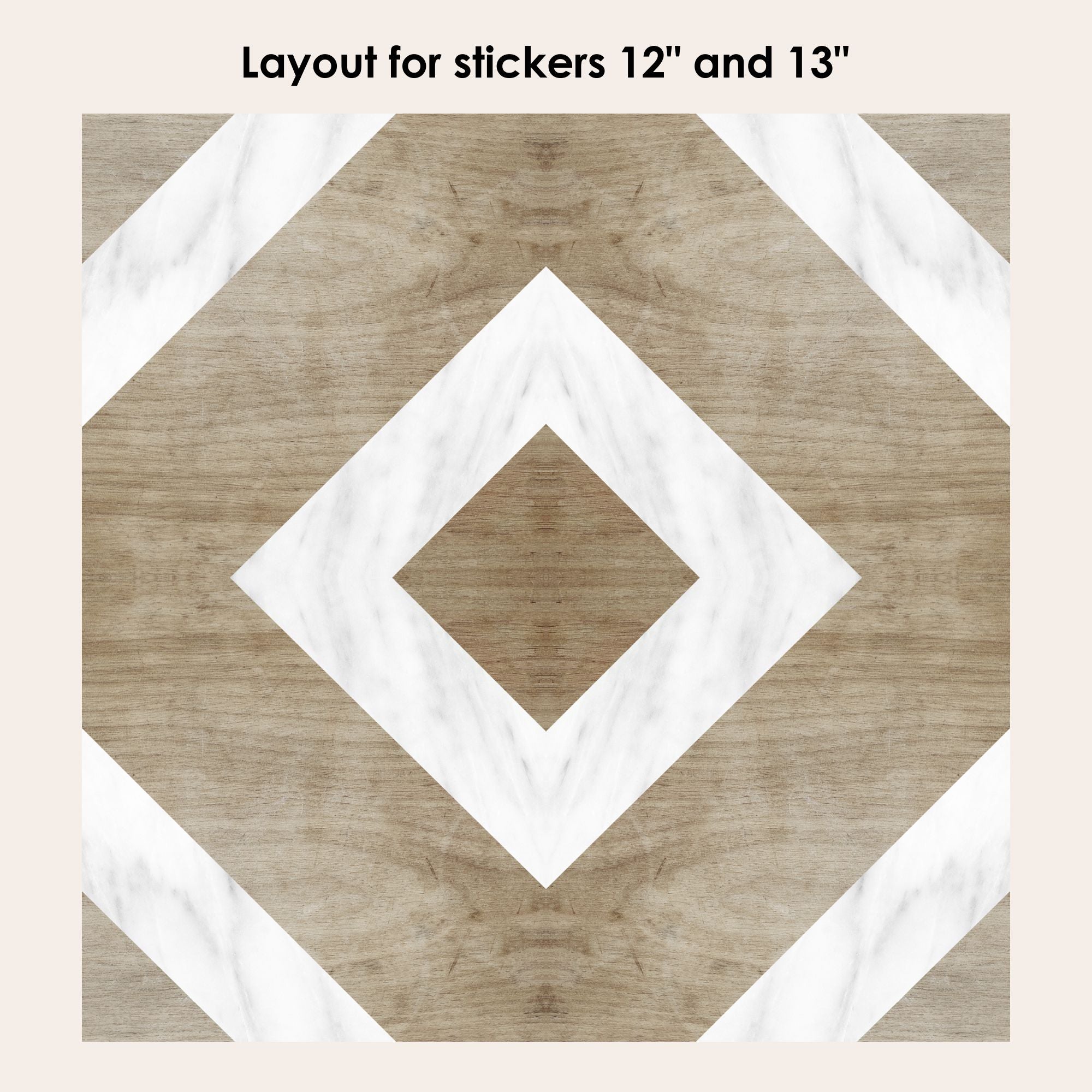 Salon in Wood Vinyl Tile Sticker