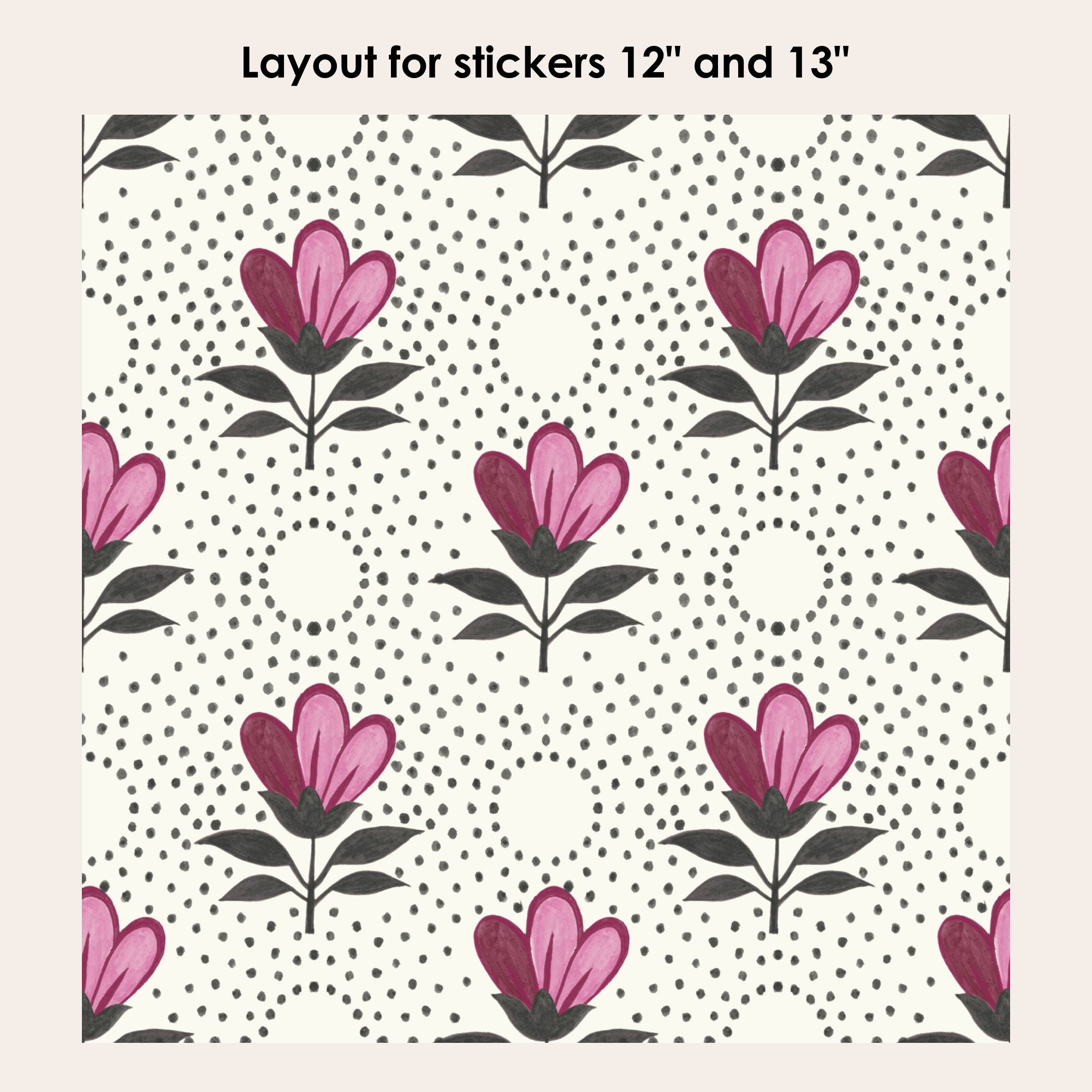 Magnolia Garden Vinyl Tile Sticker