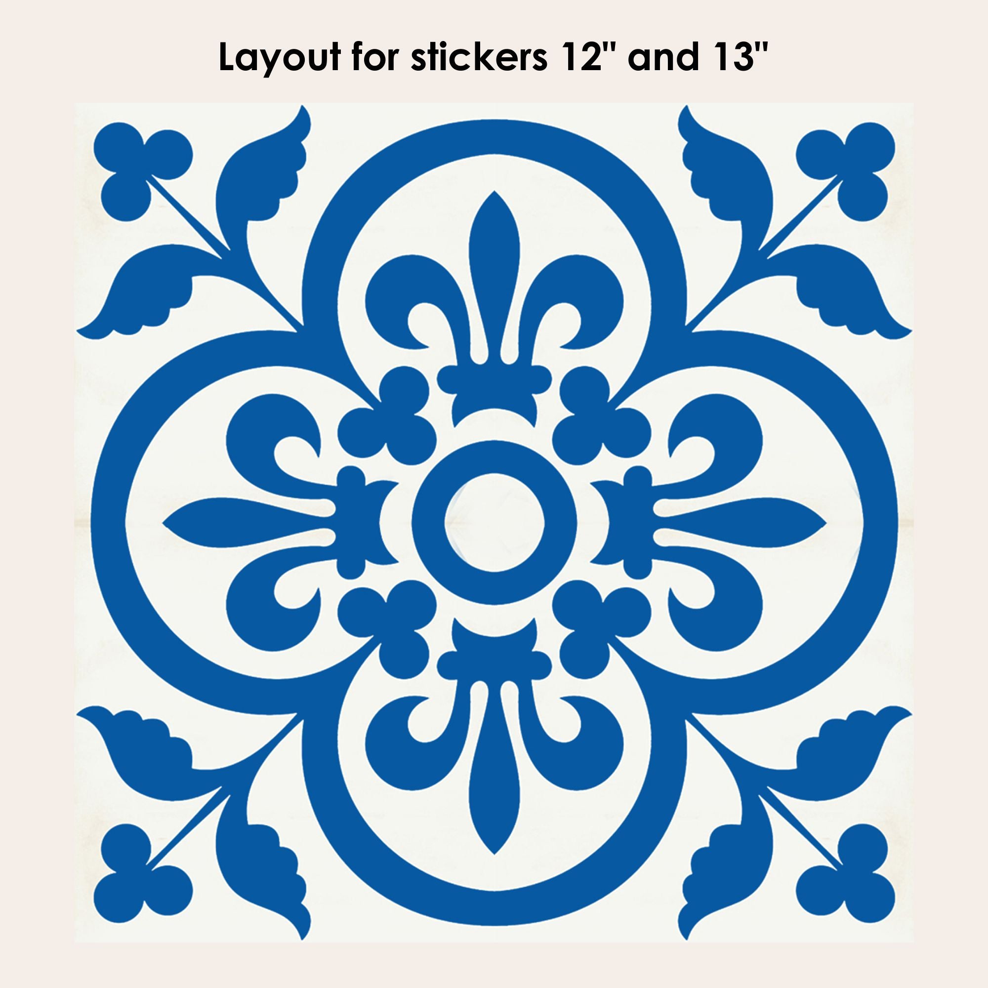 Corona in Blue Vinyl Tile Sticker