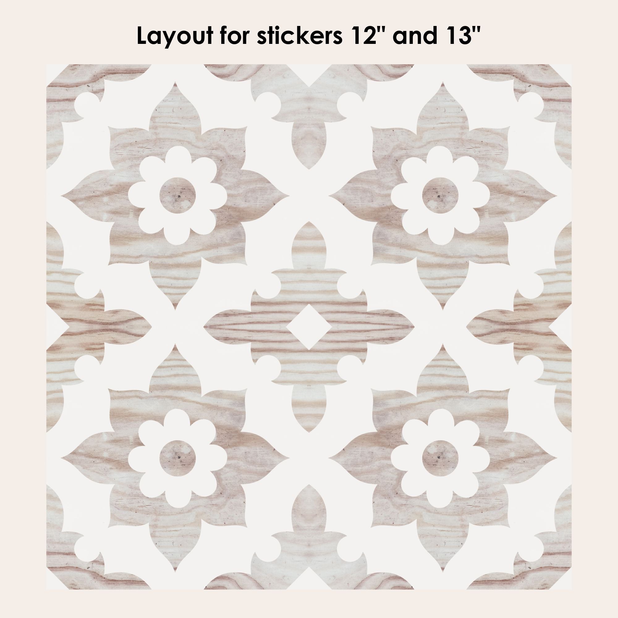 Campagne in Wood Vinyl Tile Sticker