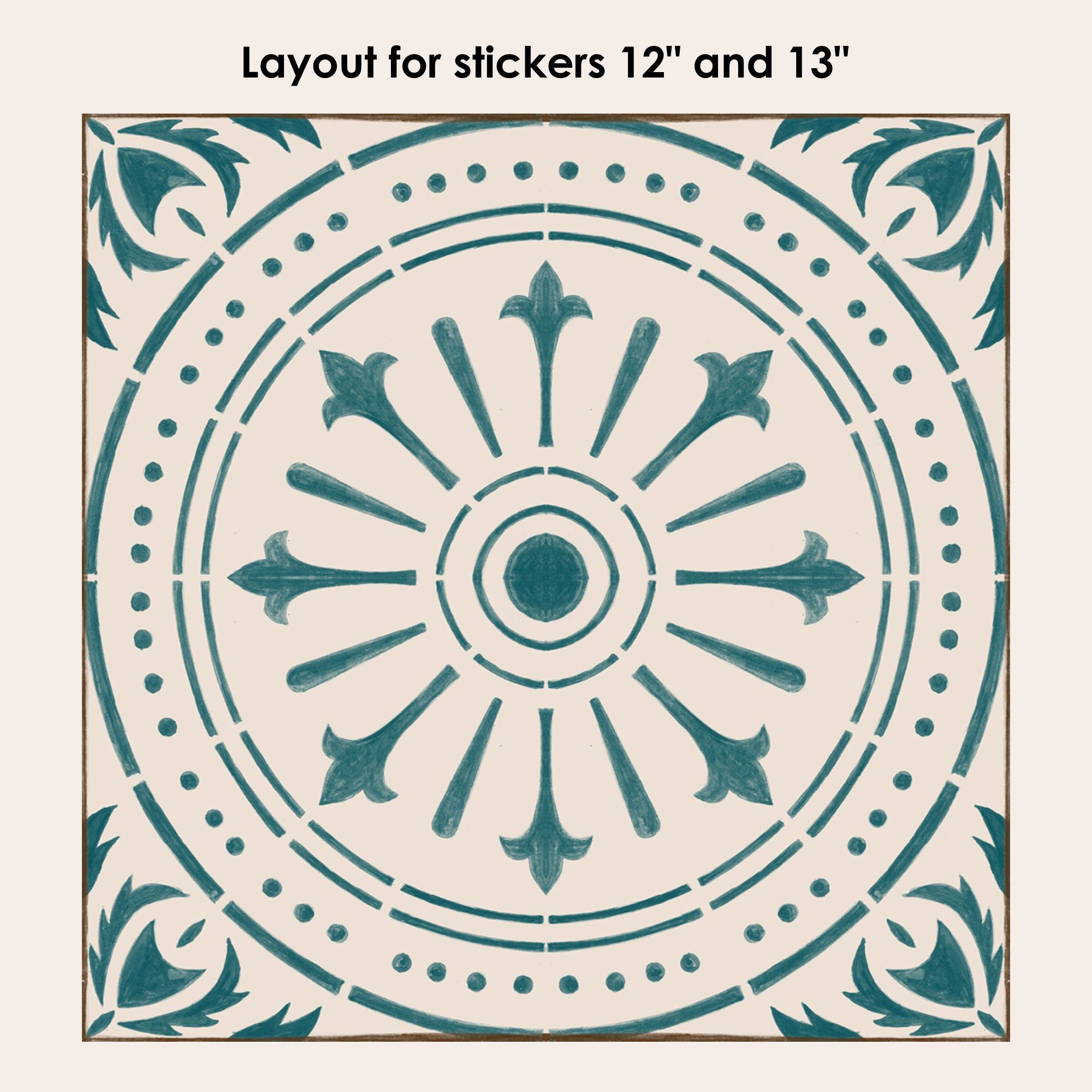 Chiave in Teal Vinyl Tile Sticker