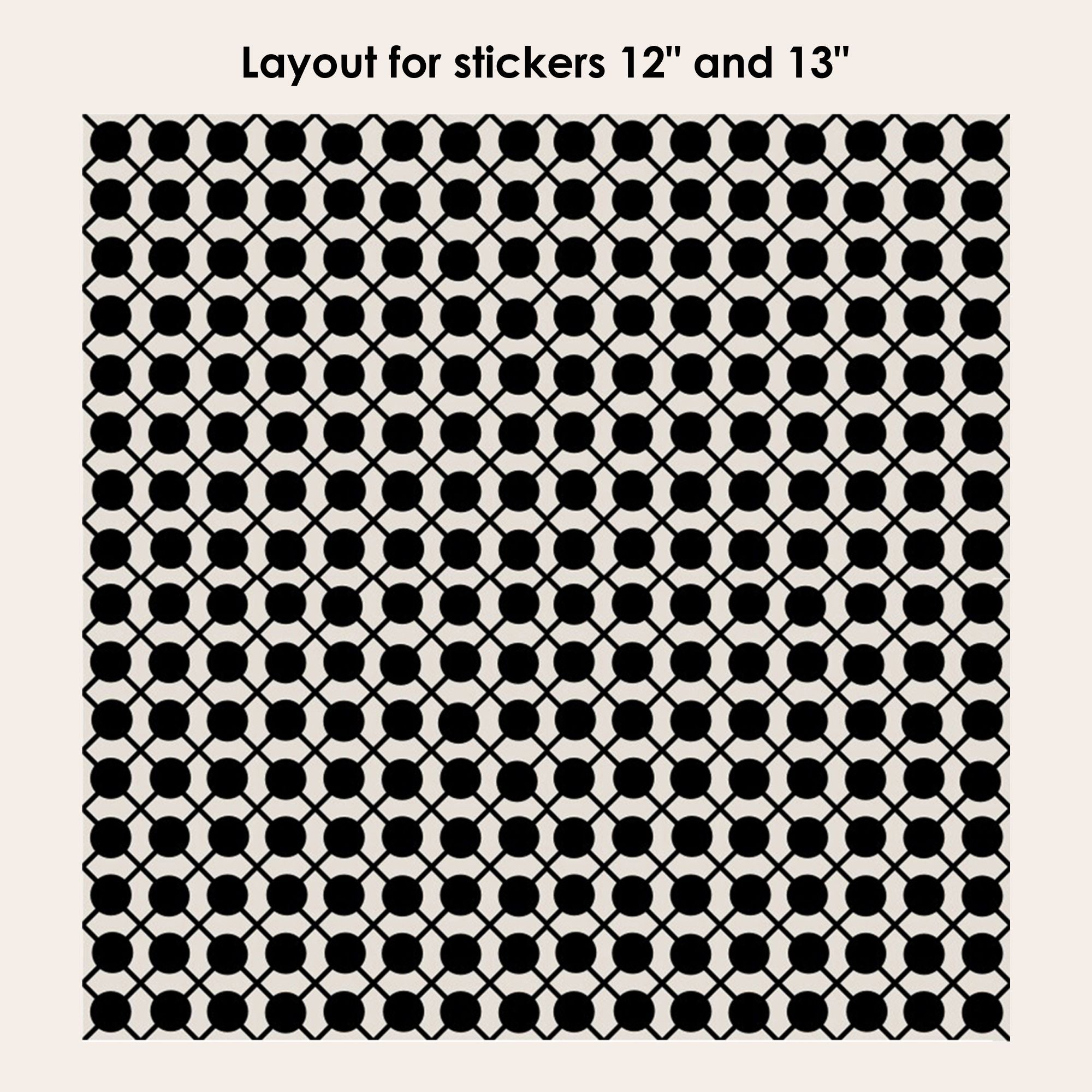 Dot to Dot in Black Vinyl Tile Sticker