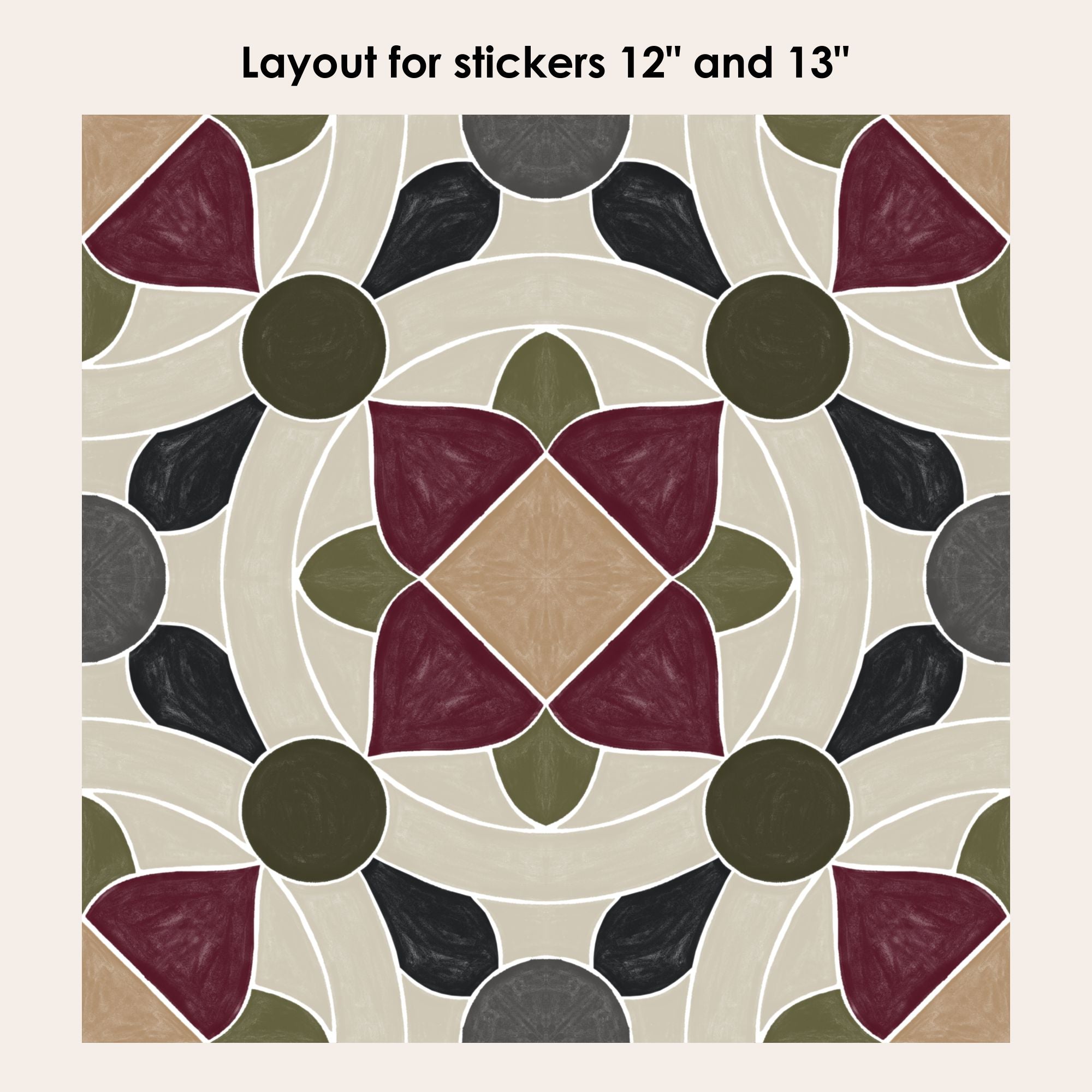 Lisbon in Wine Vinyl Tile Sticker