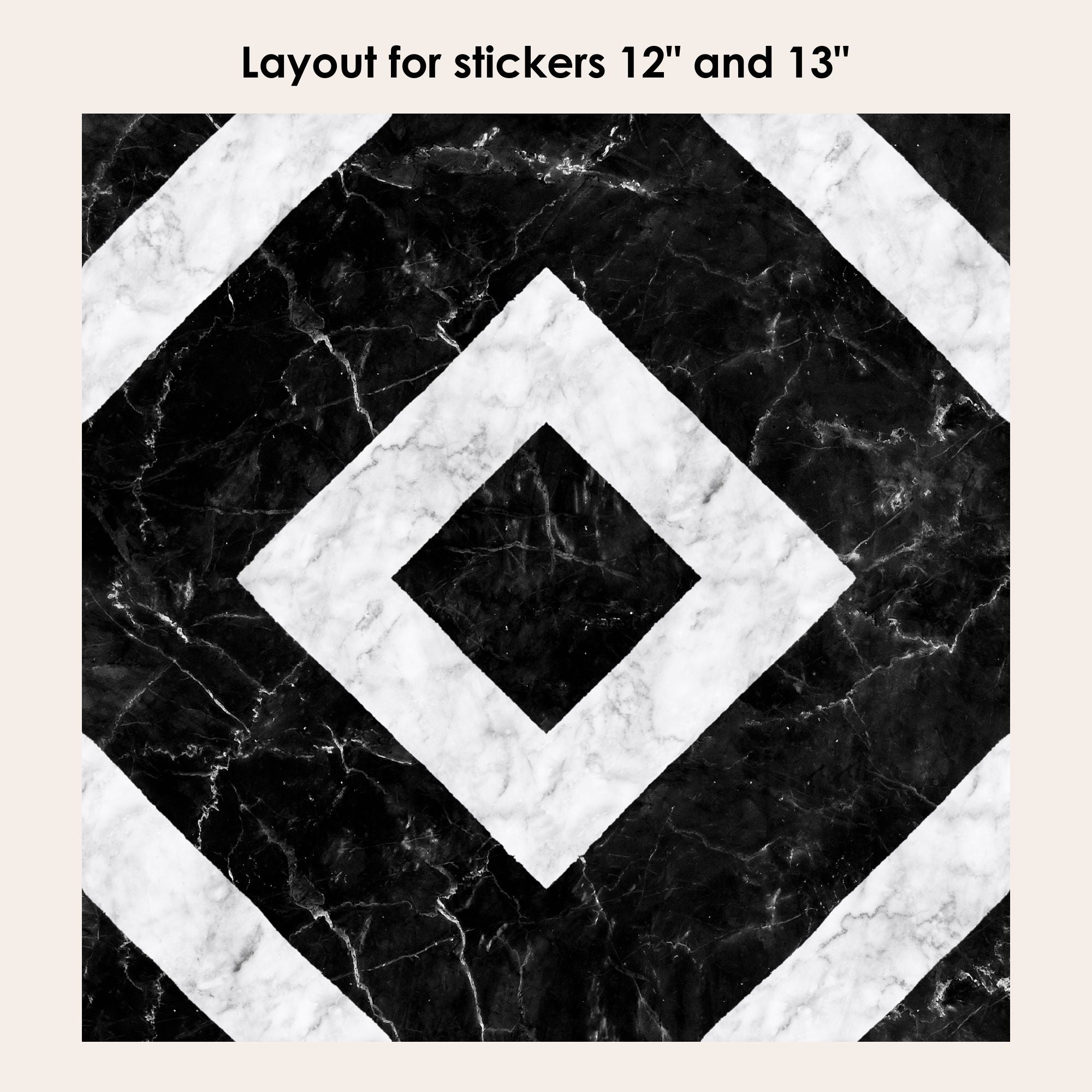 Salon in Black Marble Vinyl Tile Sticker