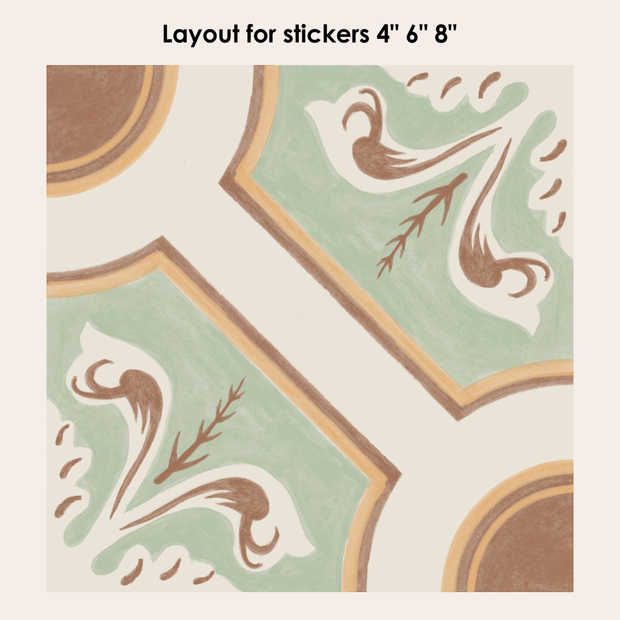 Farrah Vinyl Tile Sticker
