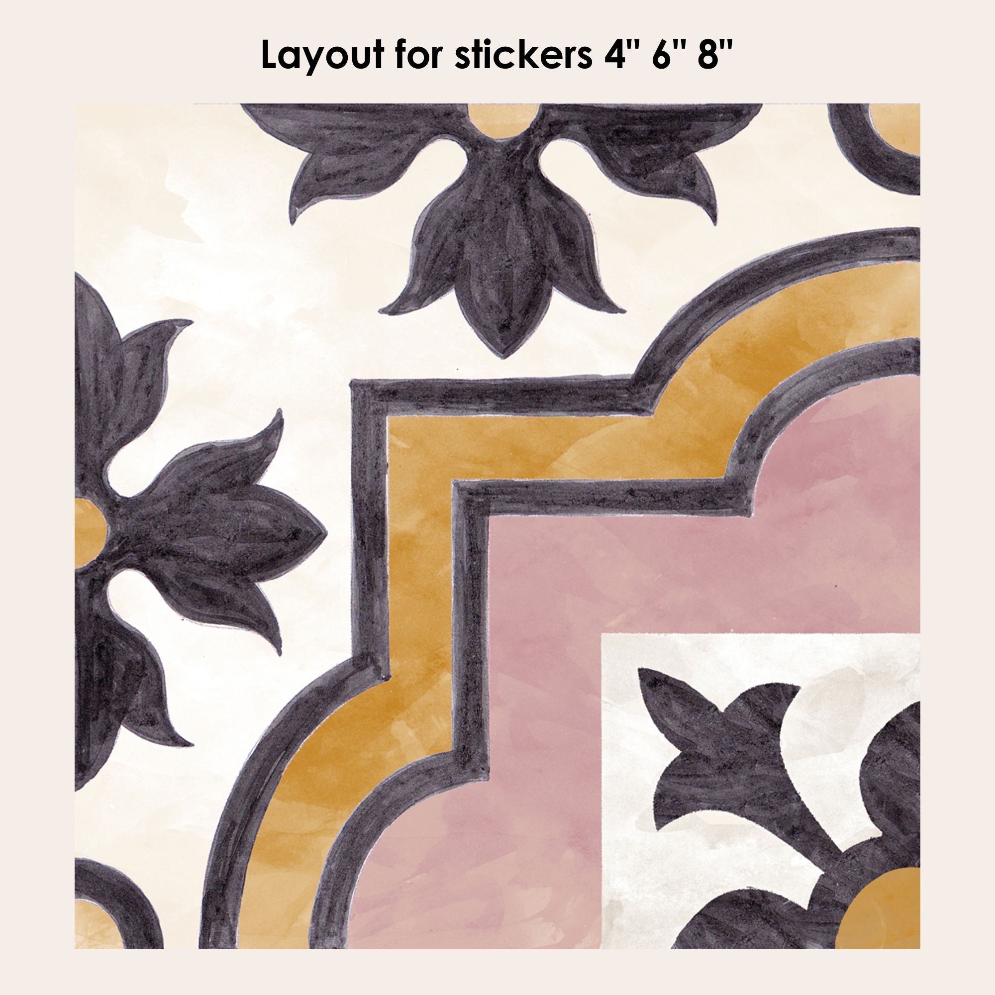 Sun Tile Olive Floor Tile Sticker Panel, Peel and Stick Decal, Vinyl Floor Tile  Sticker, Floor Decals, Carreaux De Ciment 