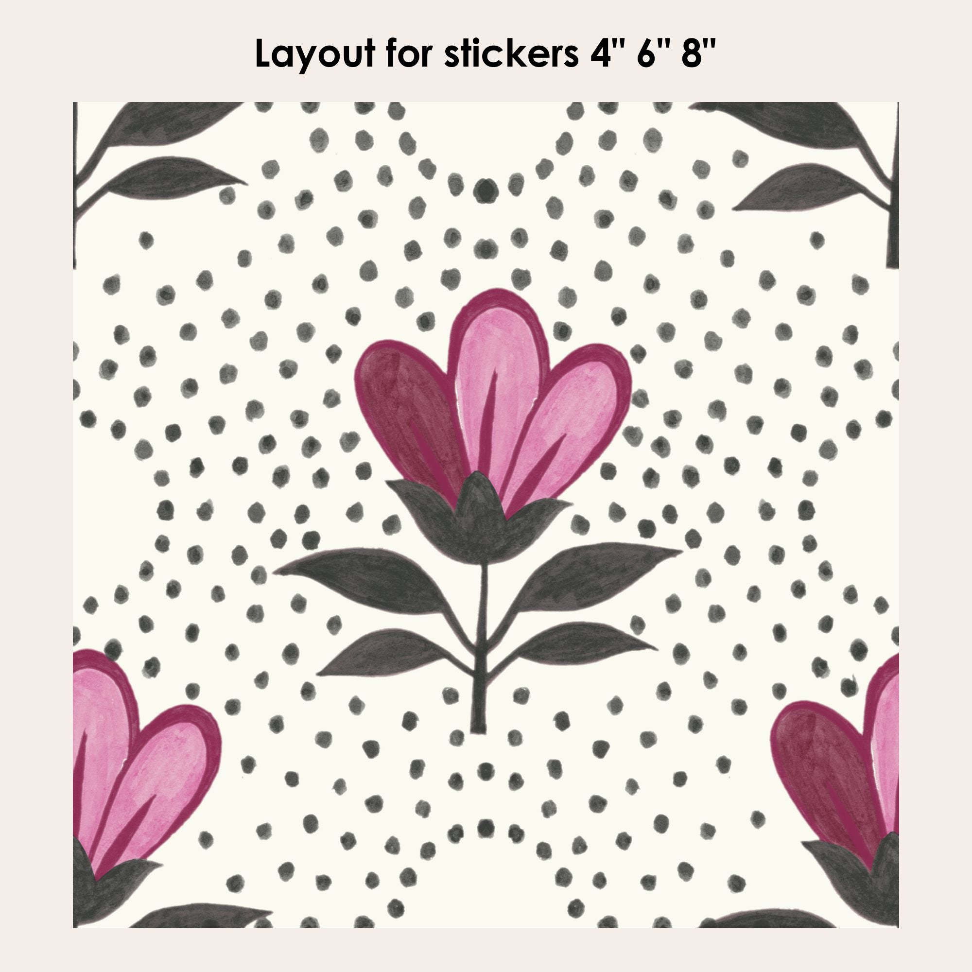 Magnolia Garden Vinyl Tile Sticker