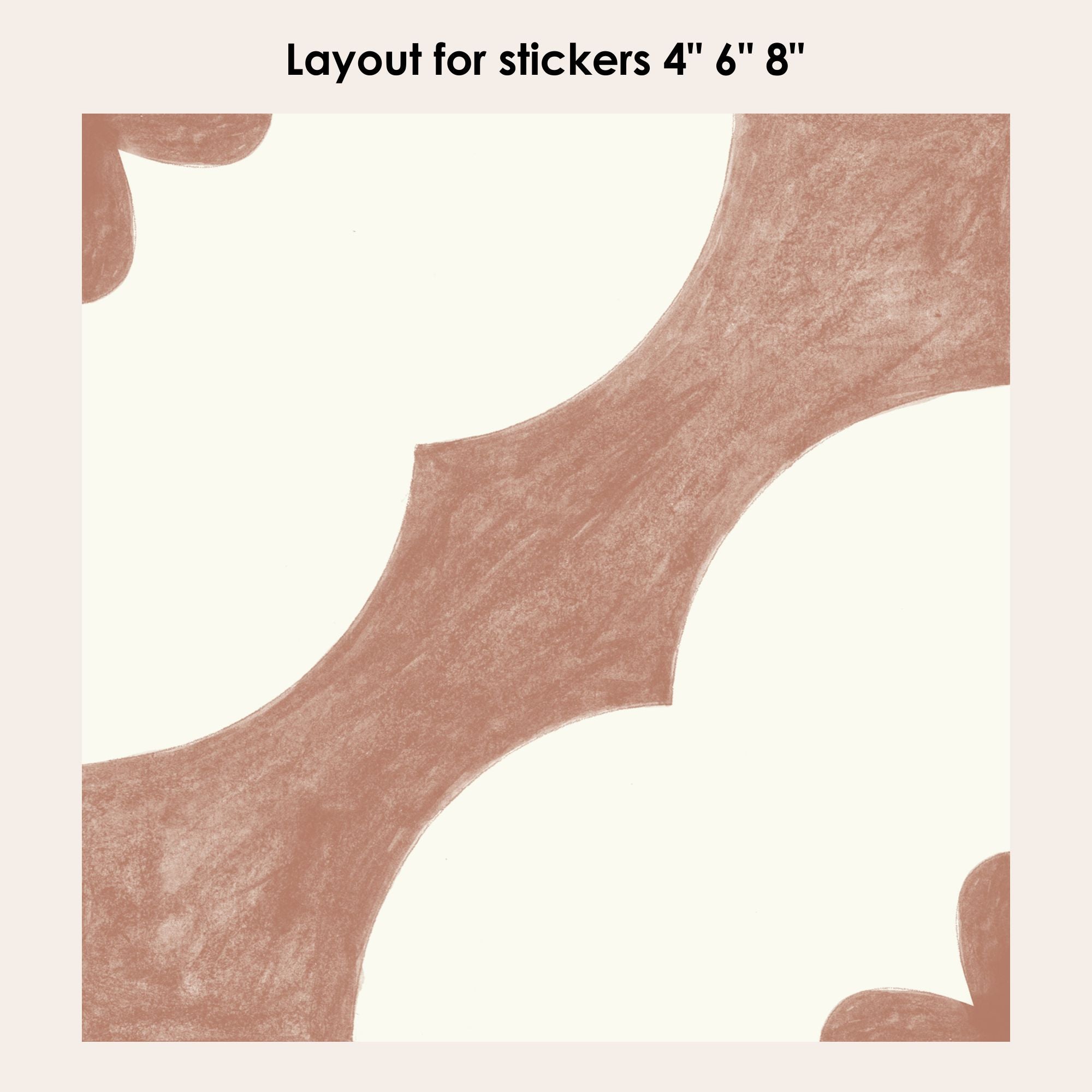Claude in Sienna Vinyl Tile Sticker