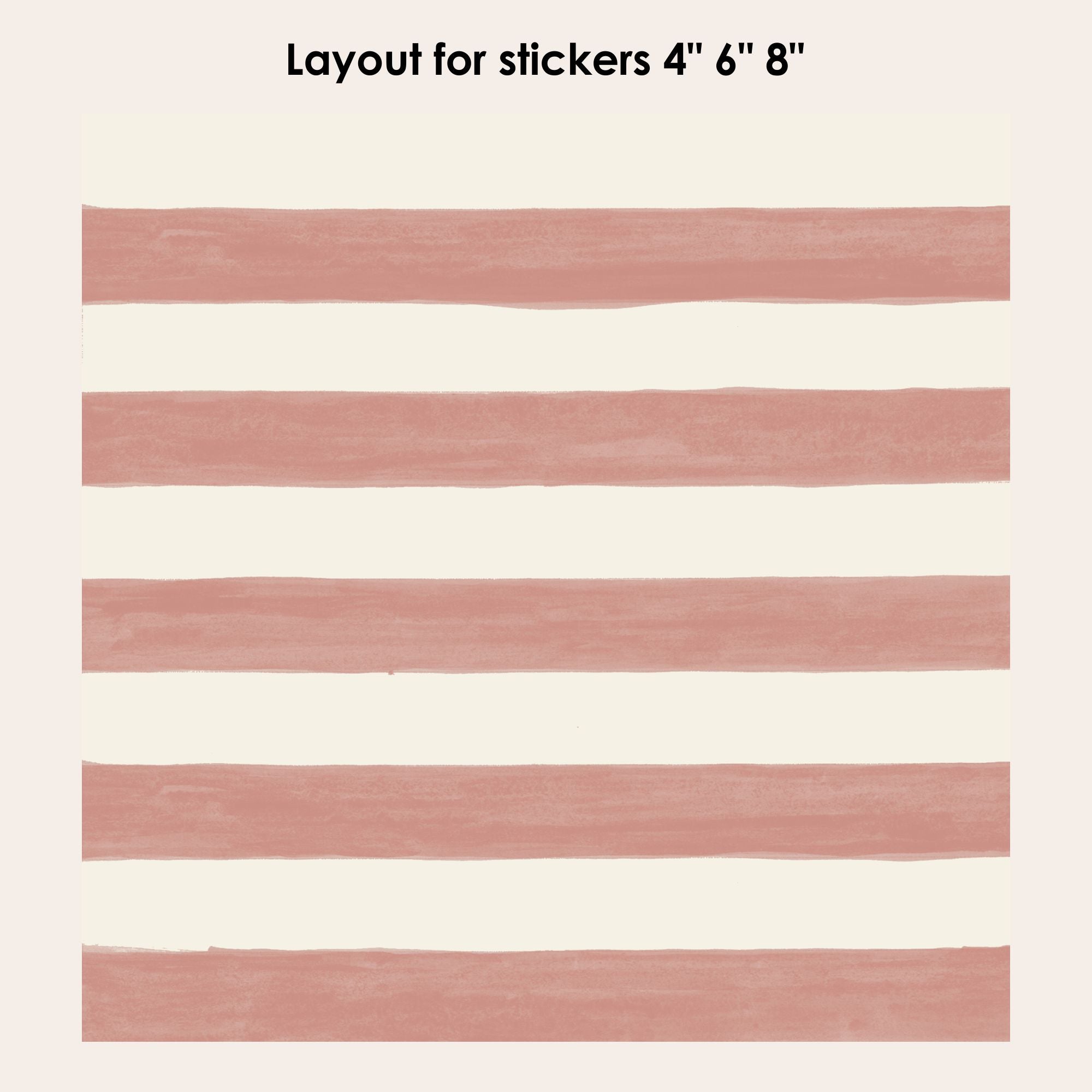 Stripes in Sakura Pink Vinyl Tile Sticker