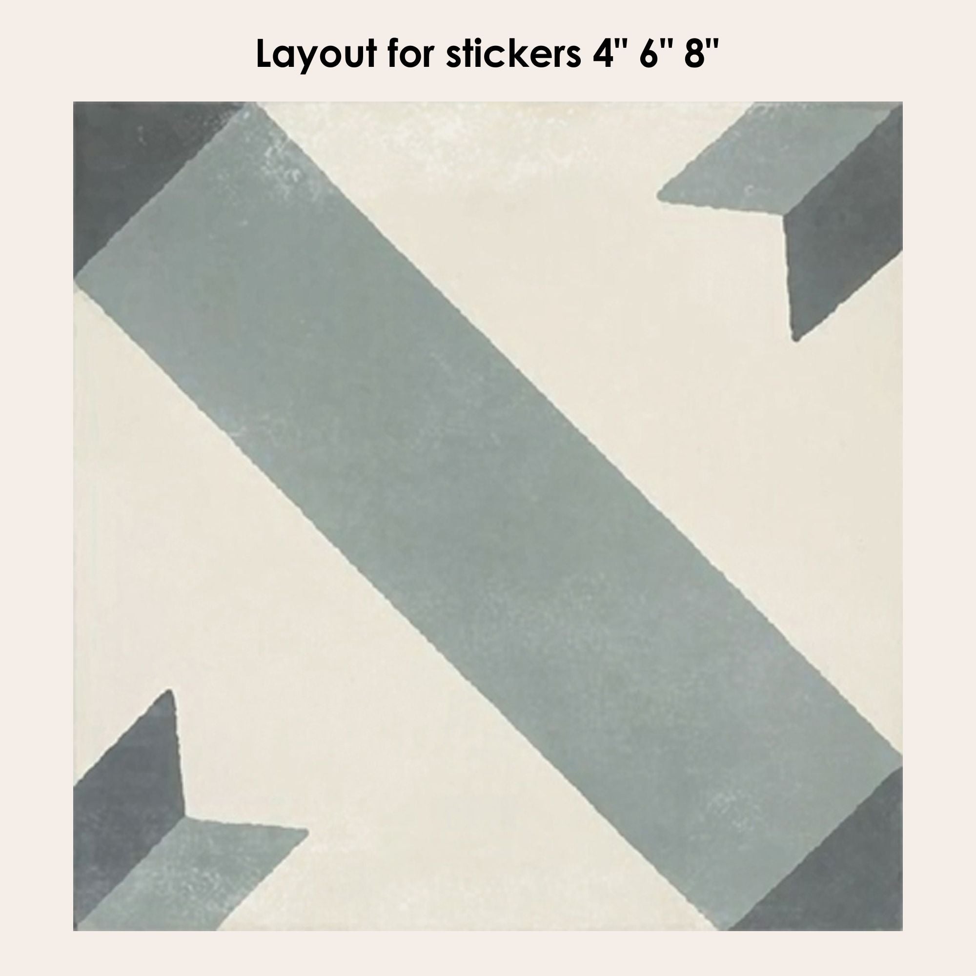 Gustavian in Bone Vinyl Tile Sticker
