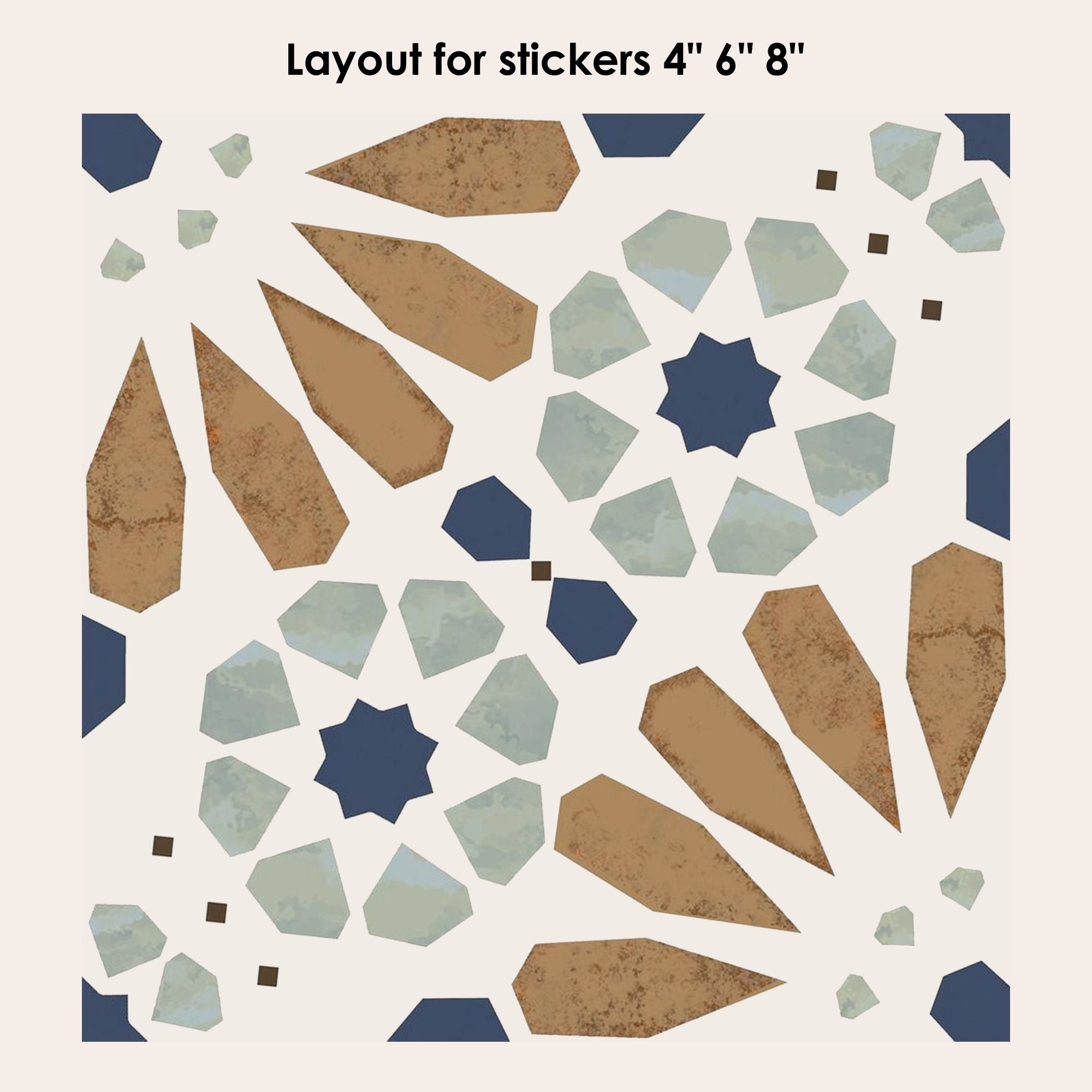 Sticker carrelage adhésif x4, 20 cm X 20 cm, autocollant décoratif