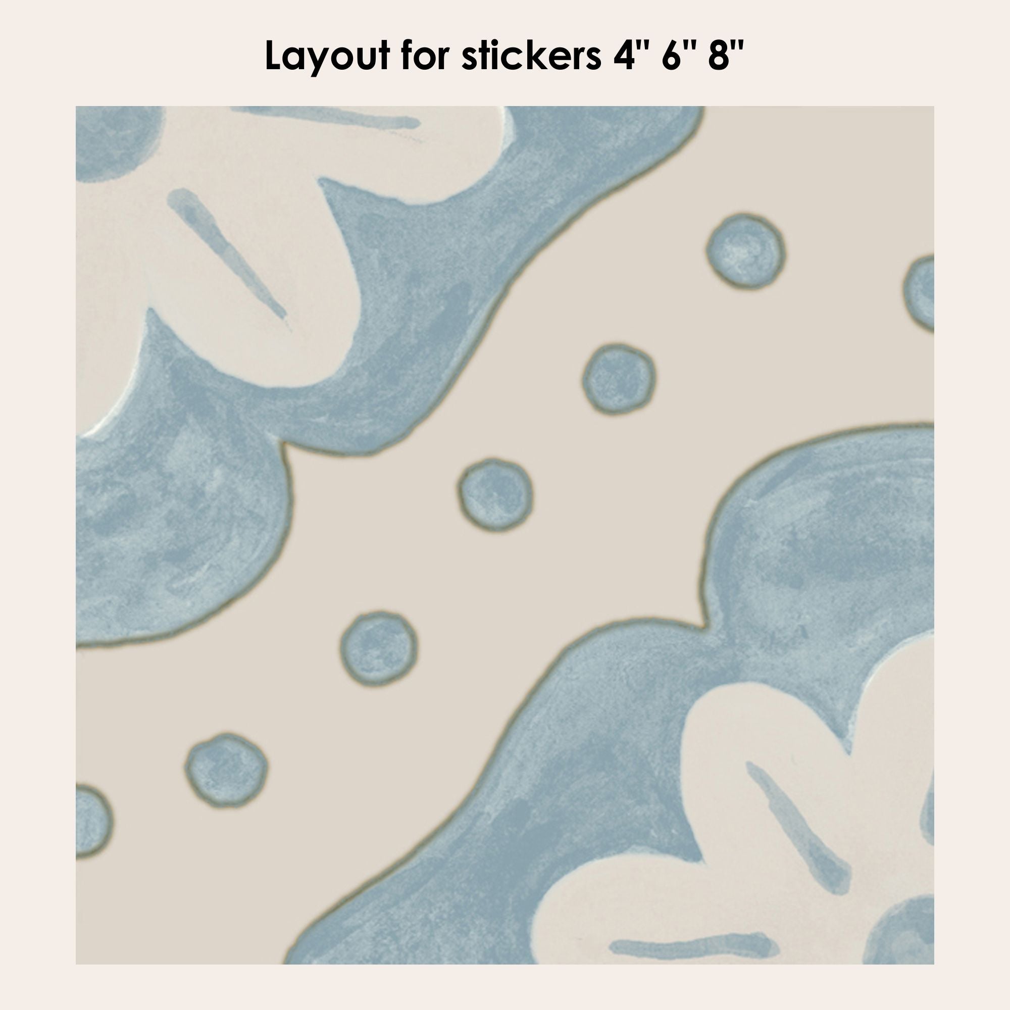 Larkspur in Powder Blue Vinyl Tile Sticker