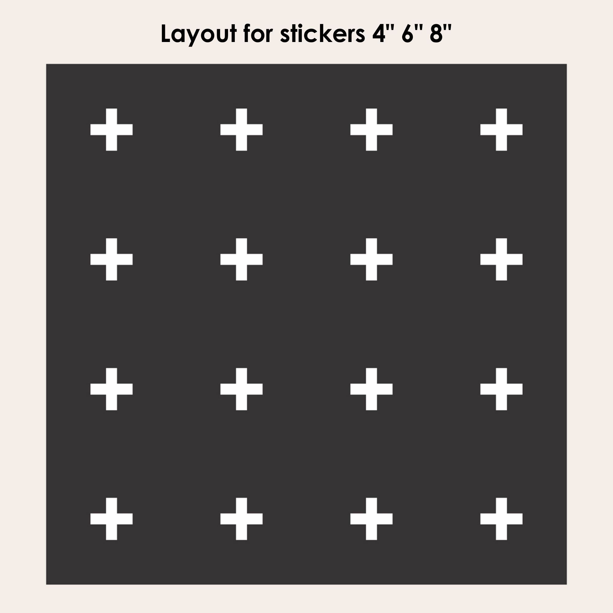 Mini Cross Vinyl Tile Sticker