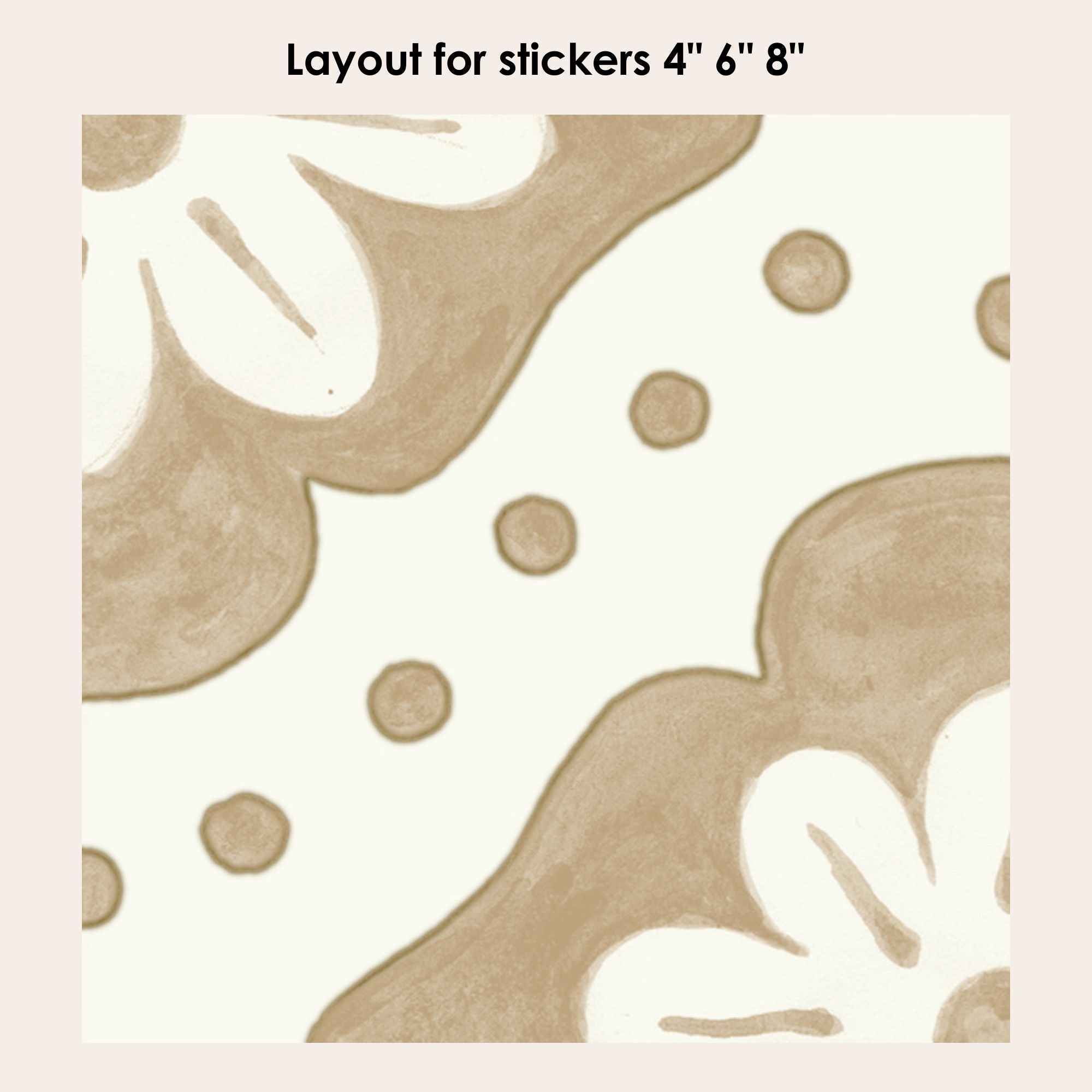 Larkspur in Tan Vinyl Tile Sticker