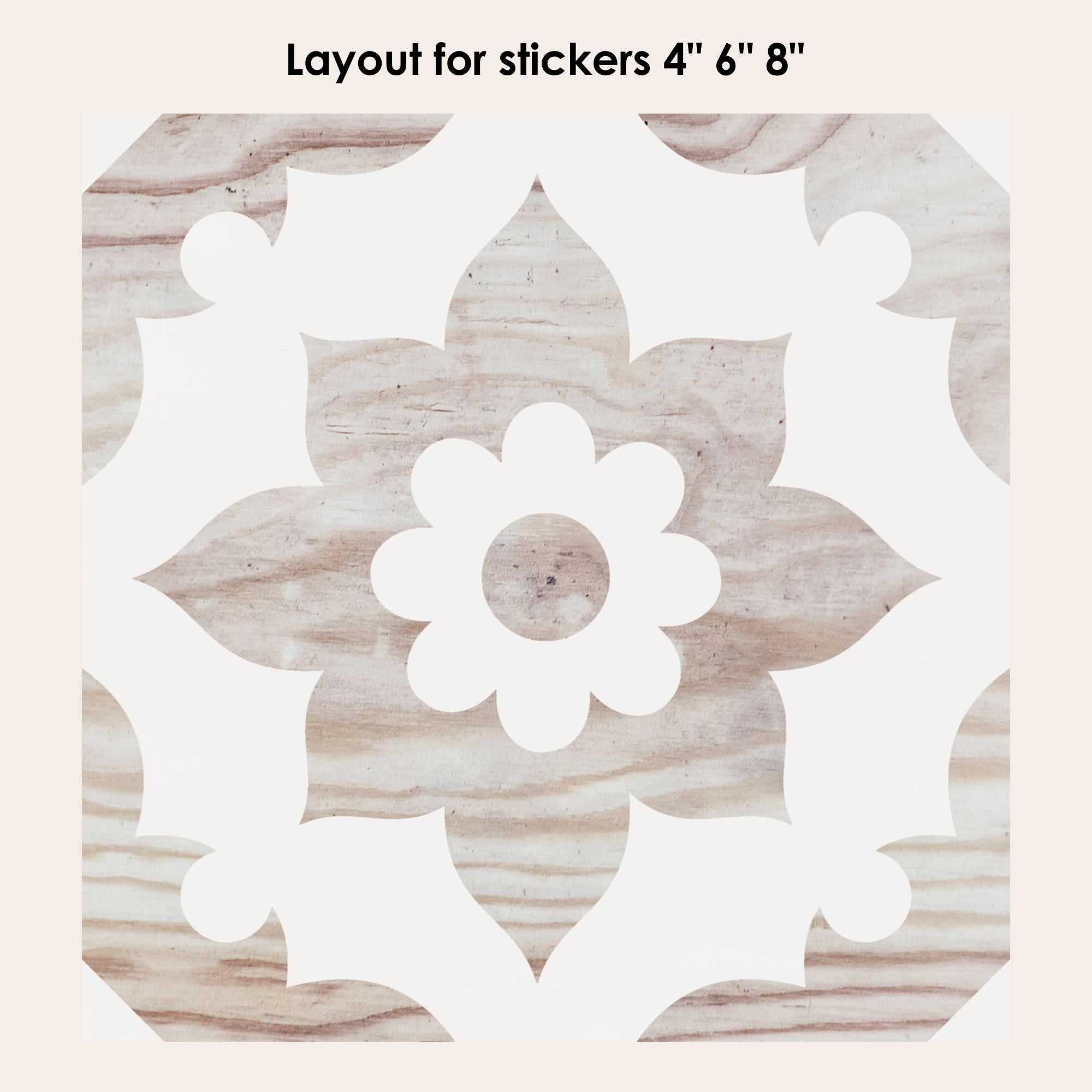 Campagne in Wood Vinyl Tile Sticker