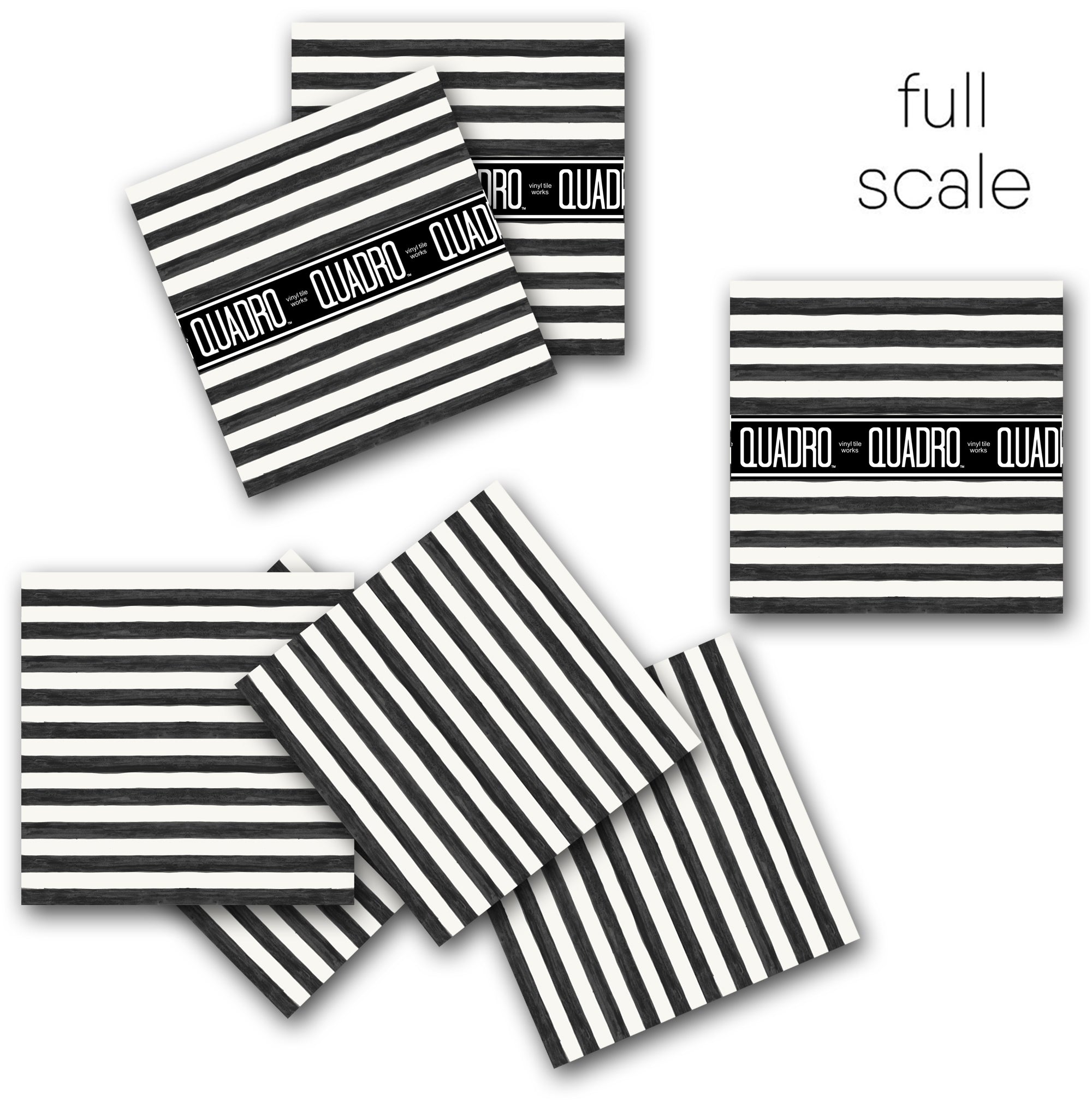 PROMO! Stripes in Ink Vinyl Floor Sticker Pack - 8 pcs pack in 33 cm