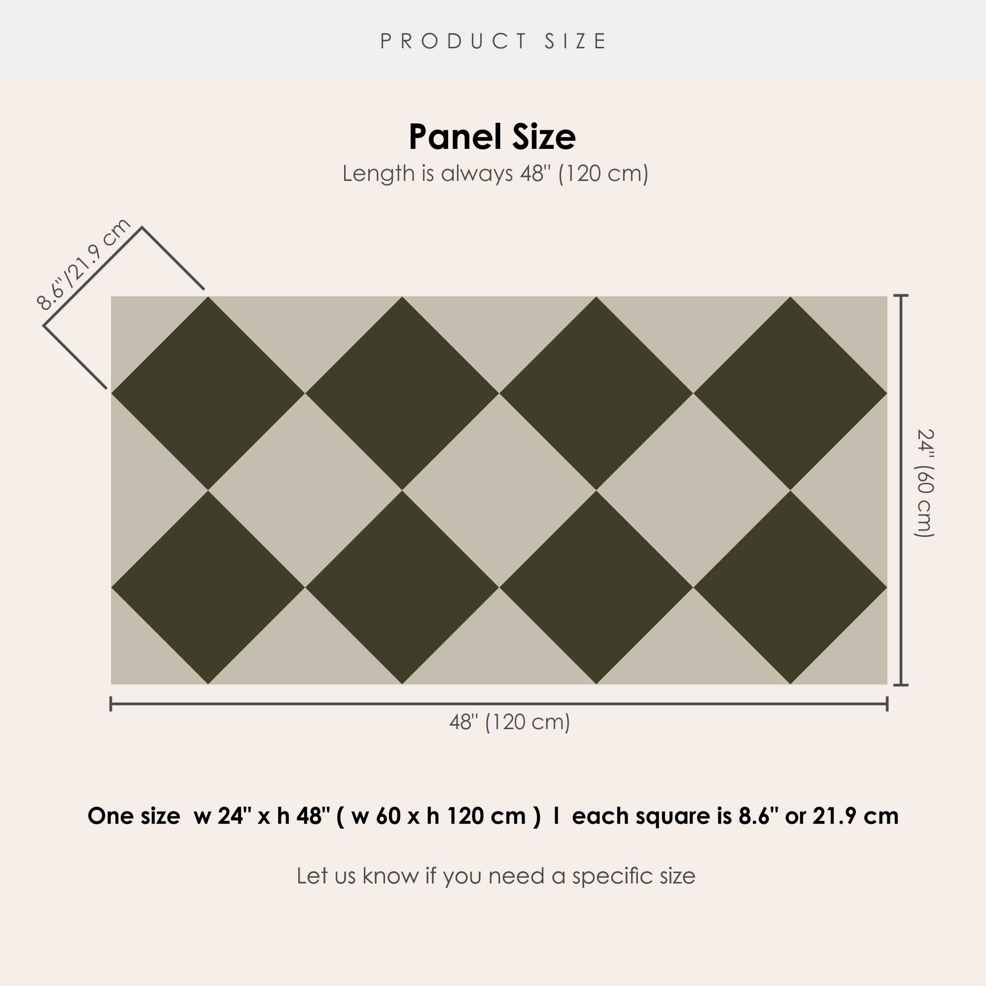 Checkerboard Tile Stickers  in Dark Olive and Sepia