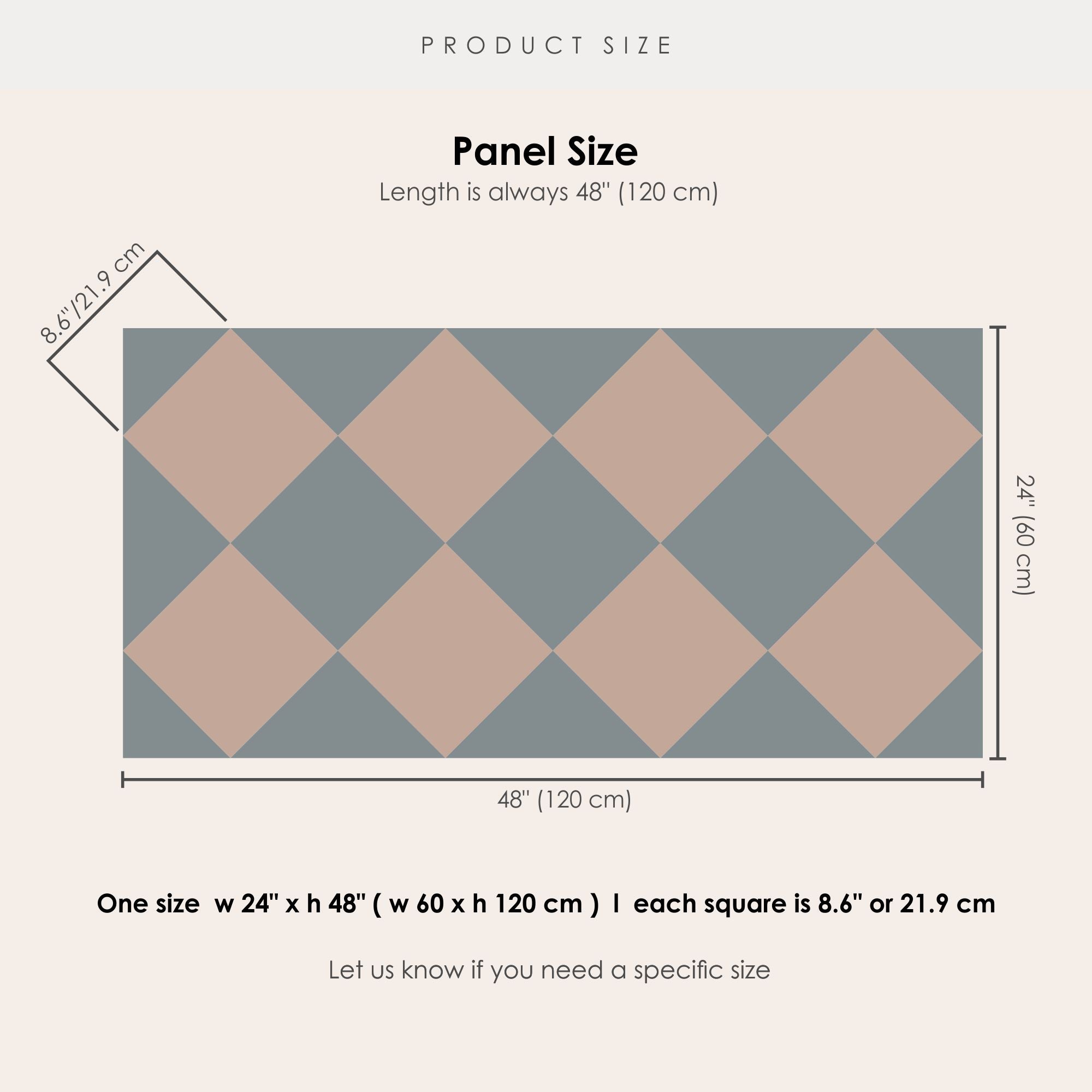 Checkerboard Tile Stickers  in Chambray and Dust