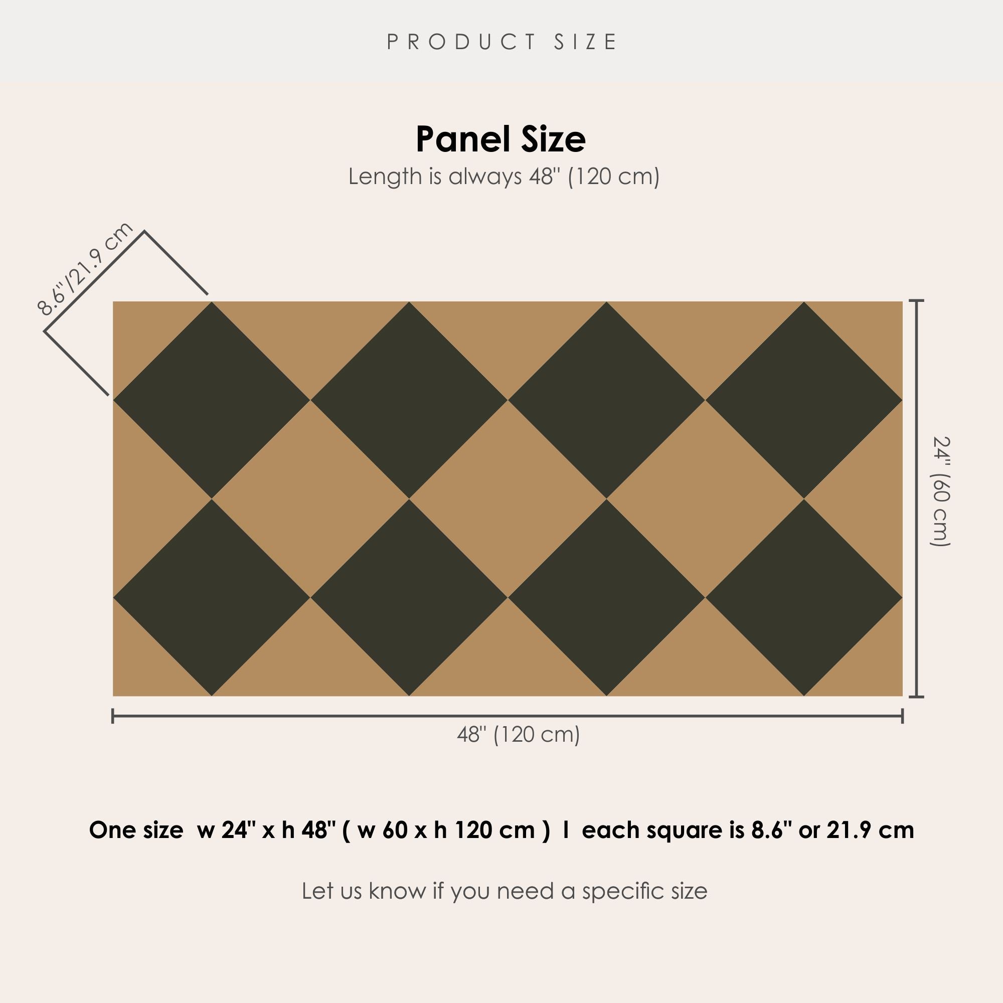 Checkerboard Tile Stickers  in Charcoal and Gold Leaf