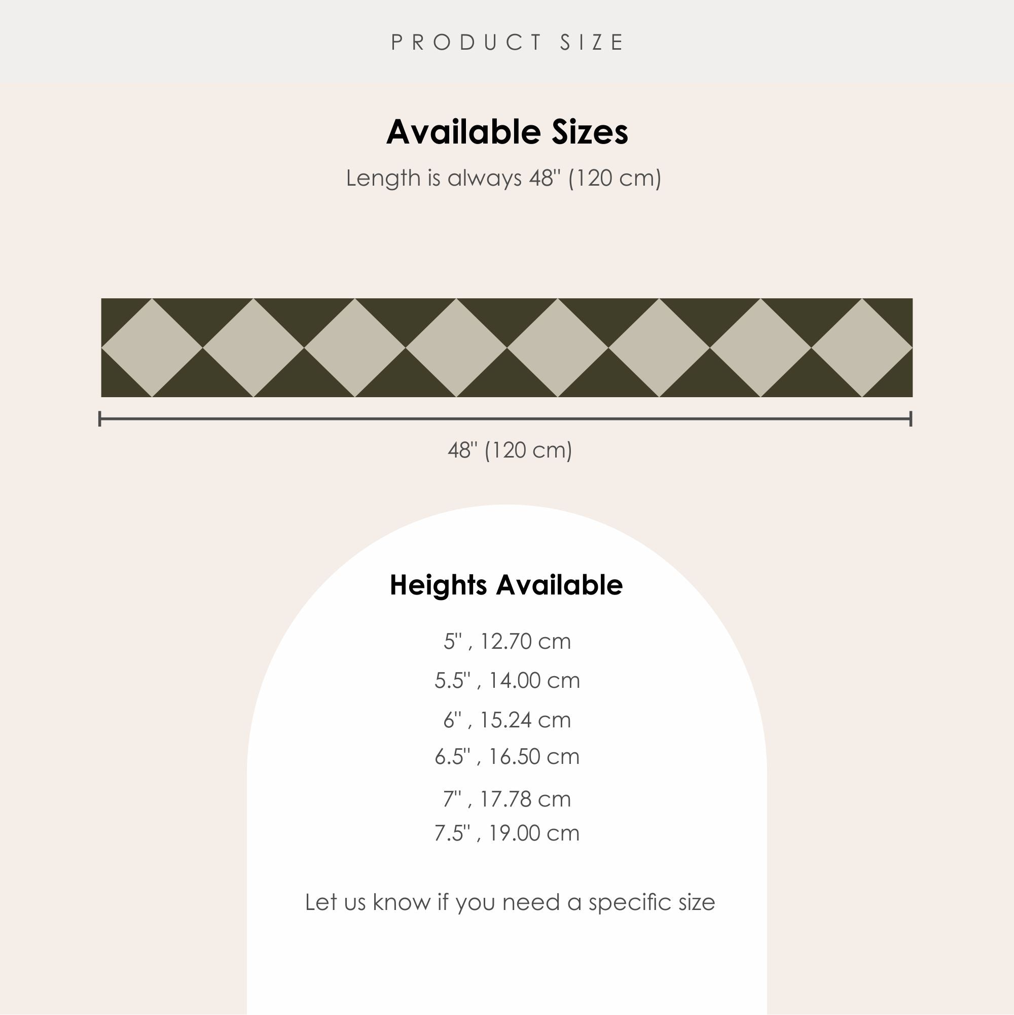 Checkerboard Stair Riser Stickers Dark Olive and Sepia