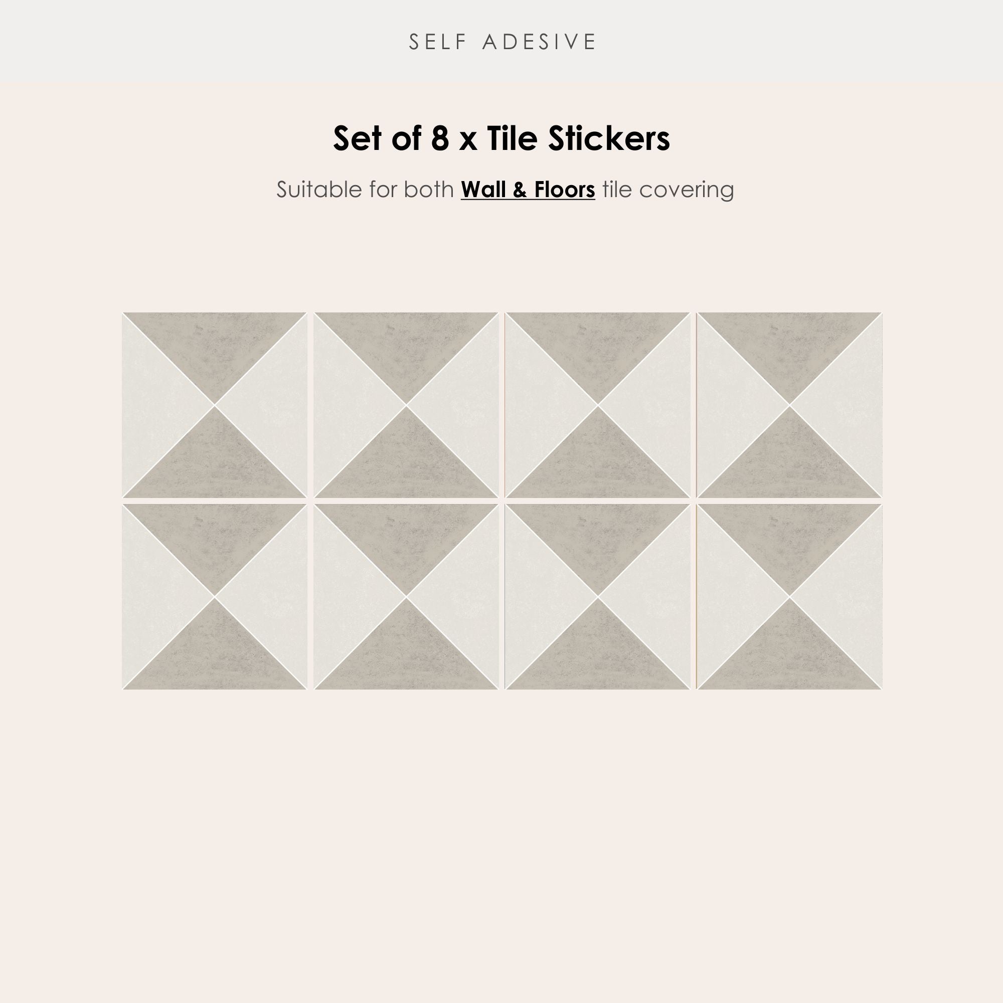 Norway Tile Stickers in Beige