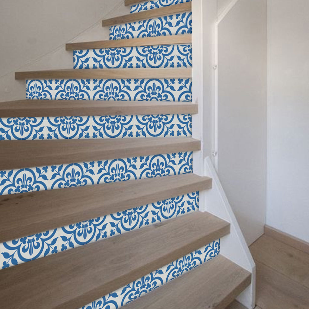 Corona in Blue Stair Riser Stickers