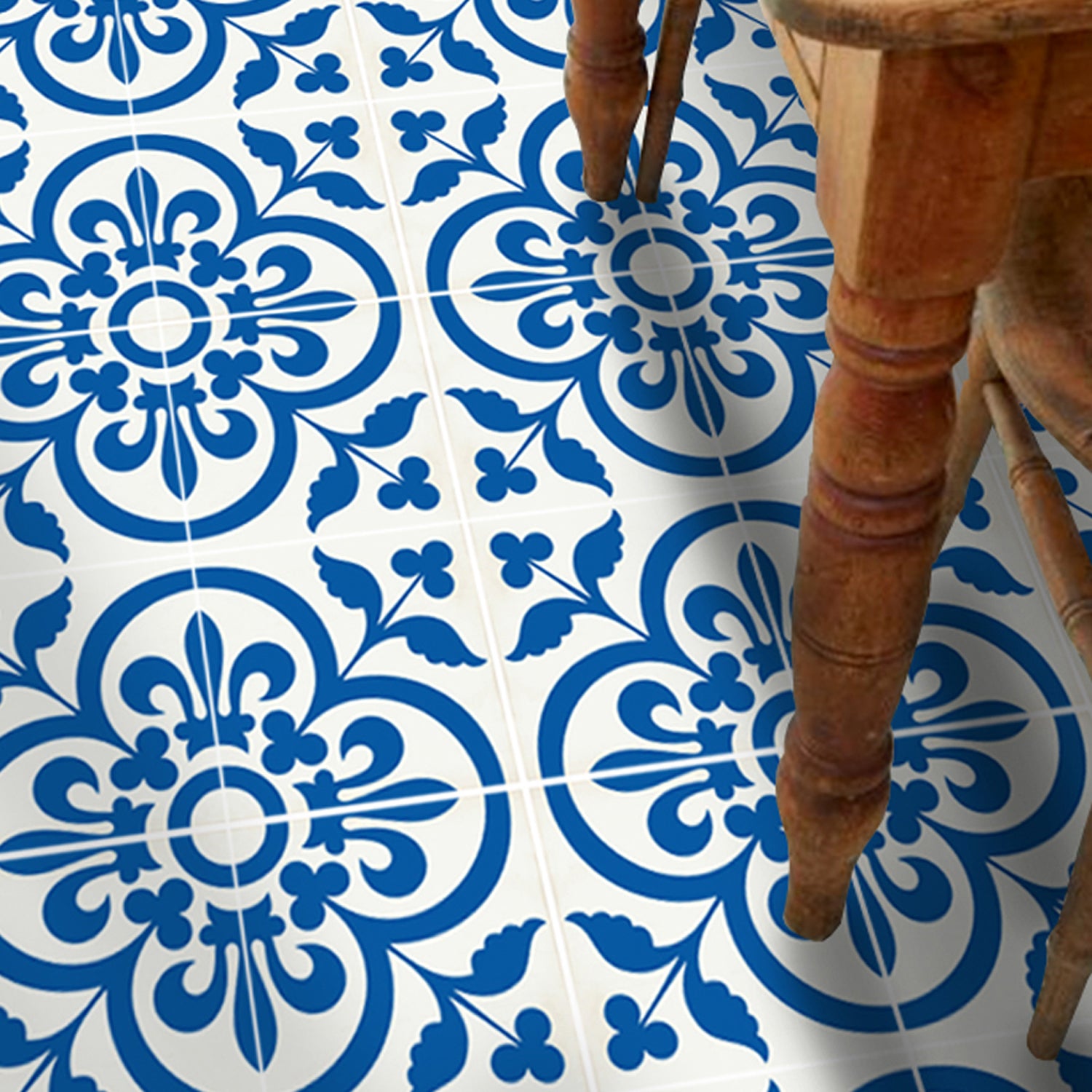 Corona in Blue Vinyl Tile Sticker