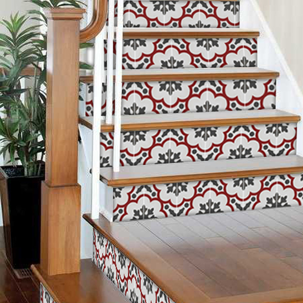 Genova in Rouge Stair Riser Stickers